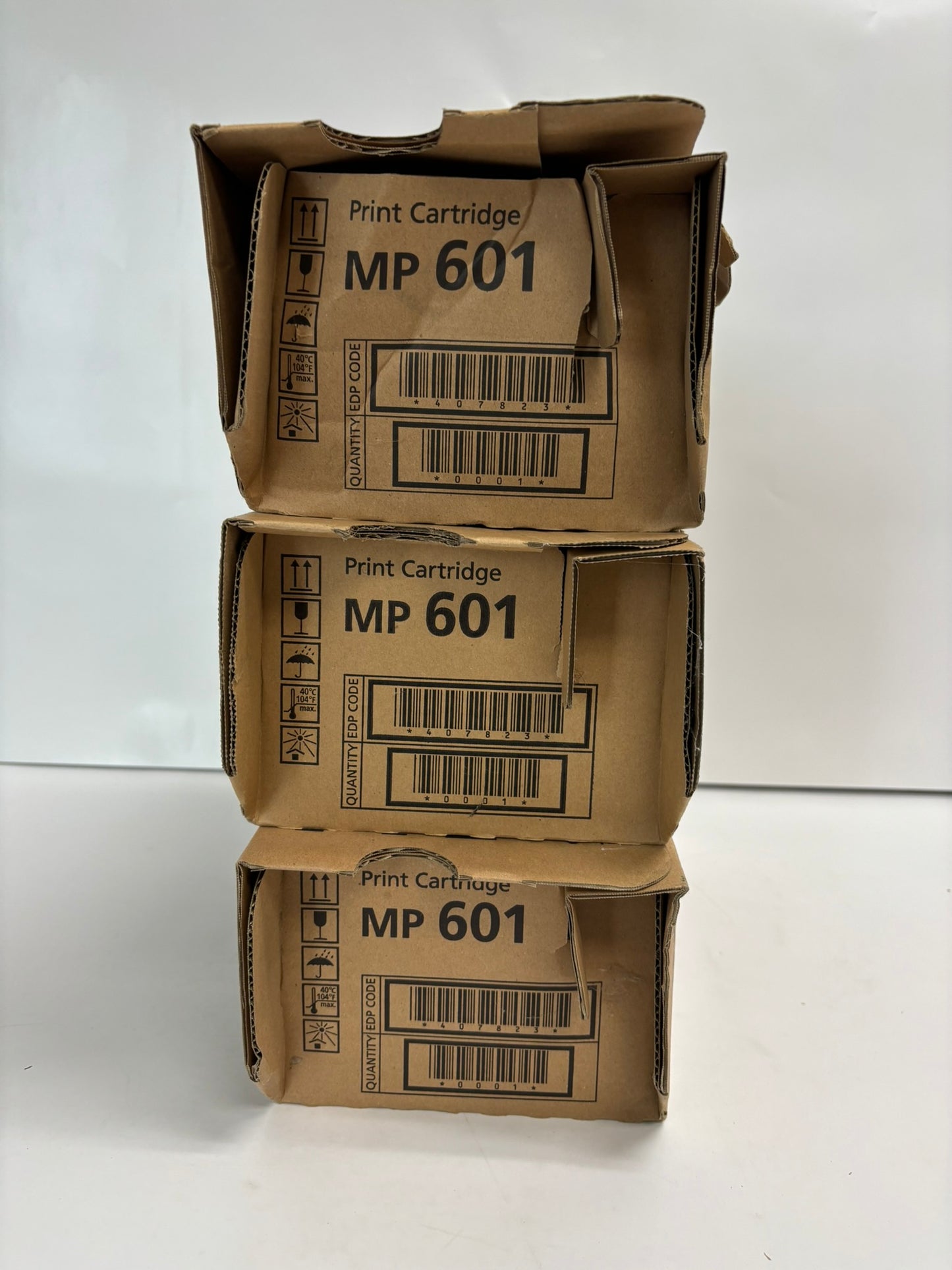 3 Genuine Ricoh MP 501SPF,601SPF,SP 5300DN,5310DN Black Toners 407823 (2 Open)