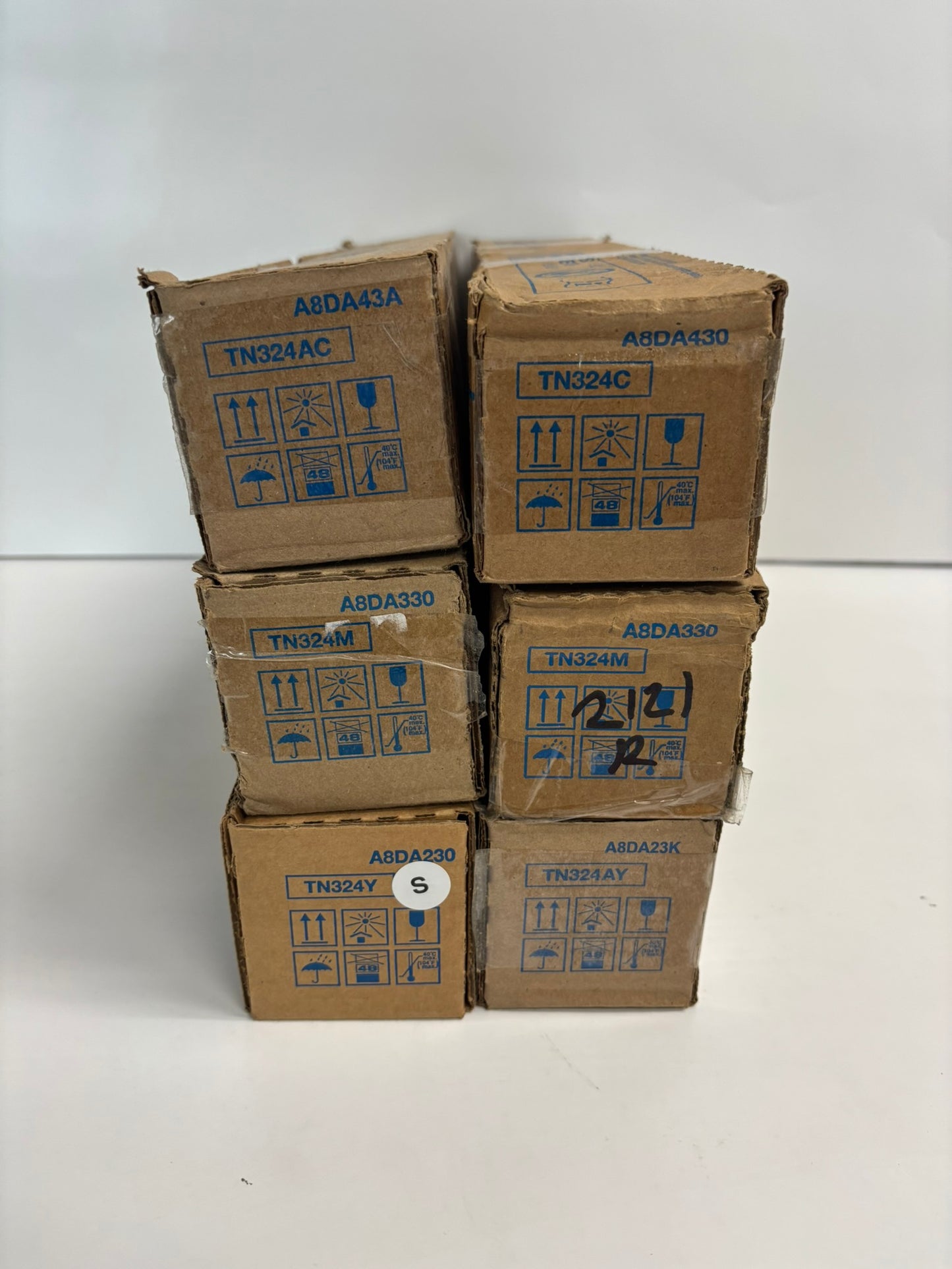 6 New OEM Konica Minolta Bizhub C258,C308,C368 TN324 CCMMYY Toners