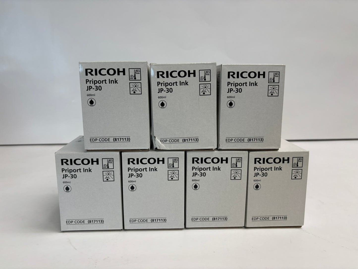 7 New OEM Ricoh DD3334,DX3340,DX3343,JP1235,JP3000 Priport Inks JP-30, 817113