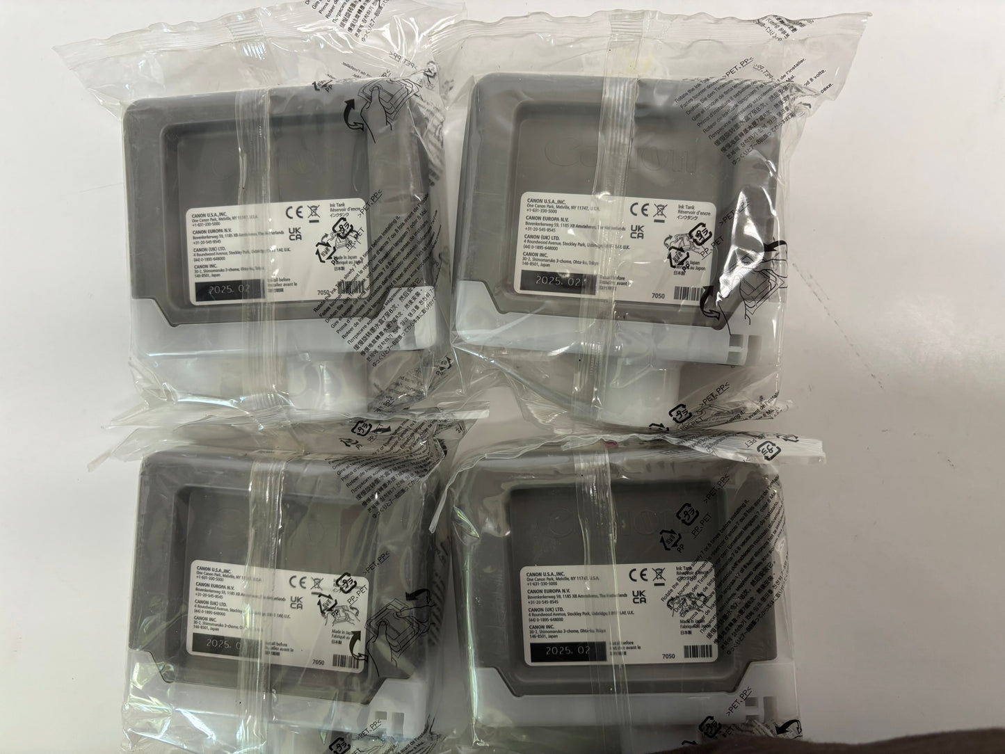 4 OEM Canon TX-2000,TX-3000,TX-3100,TX-4000 PFI-110 CMYK Ink PFI-I10 (EXP: 2025.02)