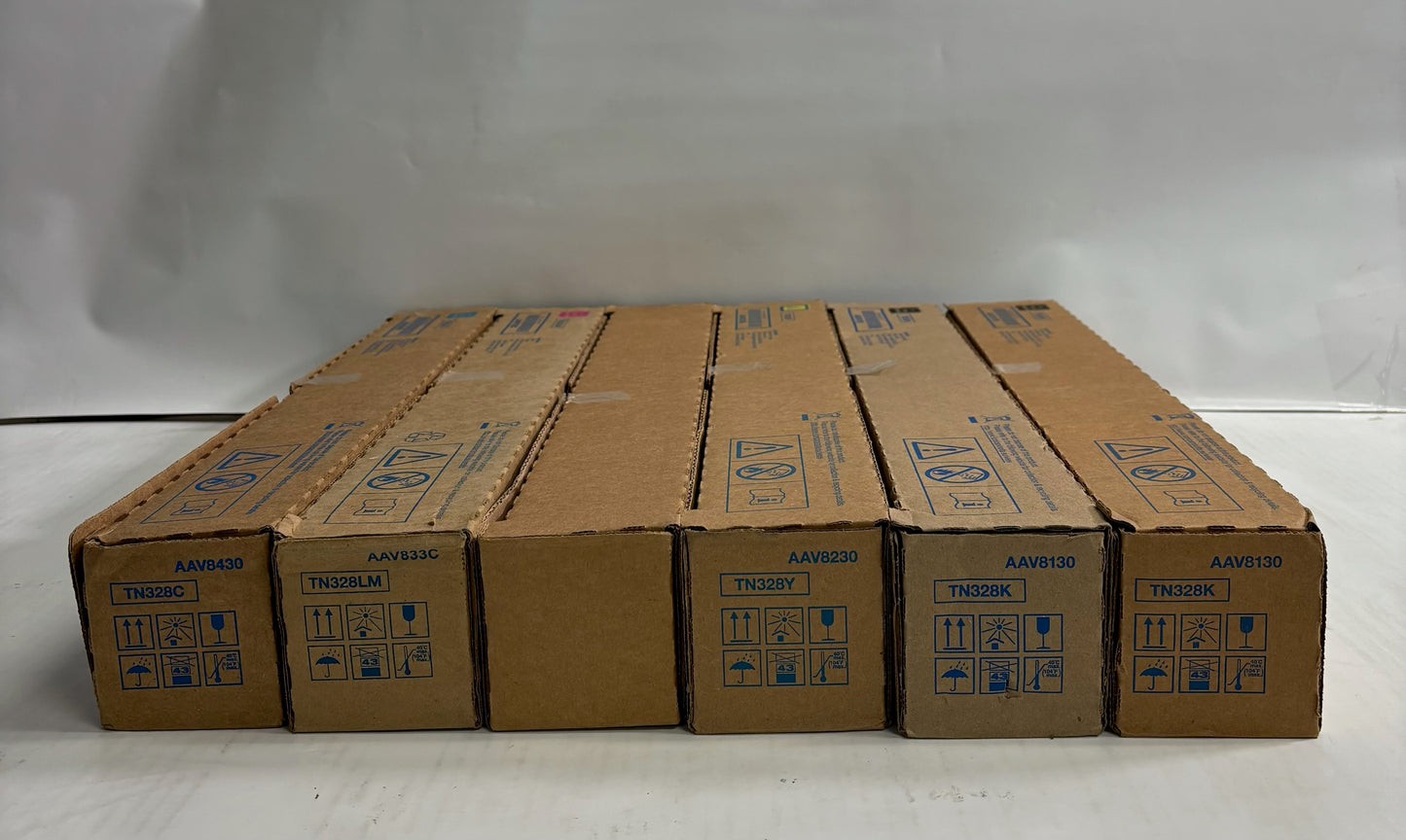 6 Genuine Konica Minolta Bizhub C250i,C300i, C360i CMMYKK TN328 Toners