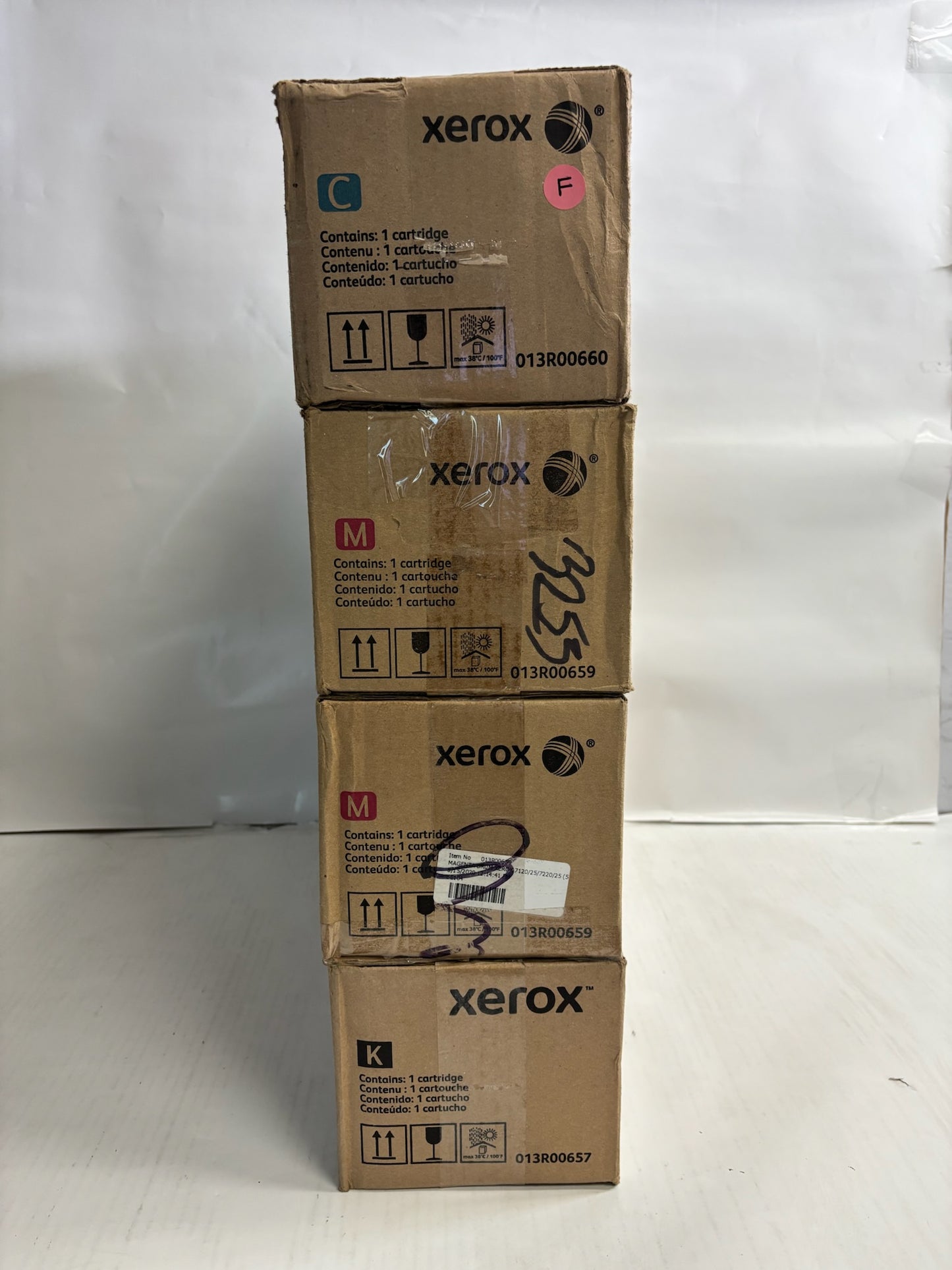 4 New OEM Xerox WC7120,7125,7220,7225 CMMK Drum 013R00657,659,660 (No Yellow)