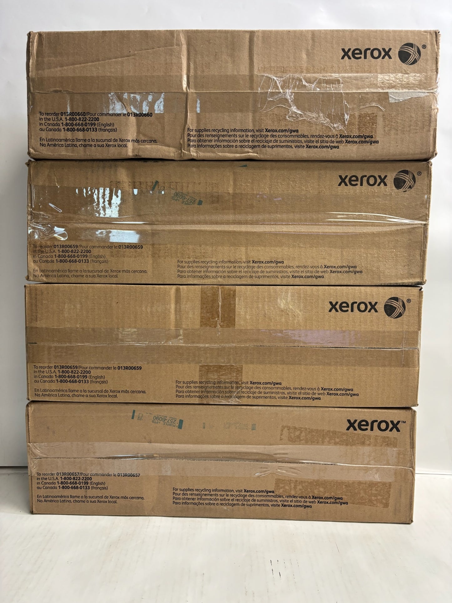 4 New OEM Xerox WC7120,7125,7220,7225 CMMK Drum 013R00657,659,660 (No Yellow)