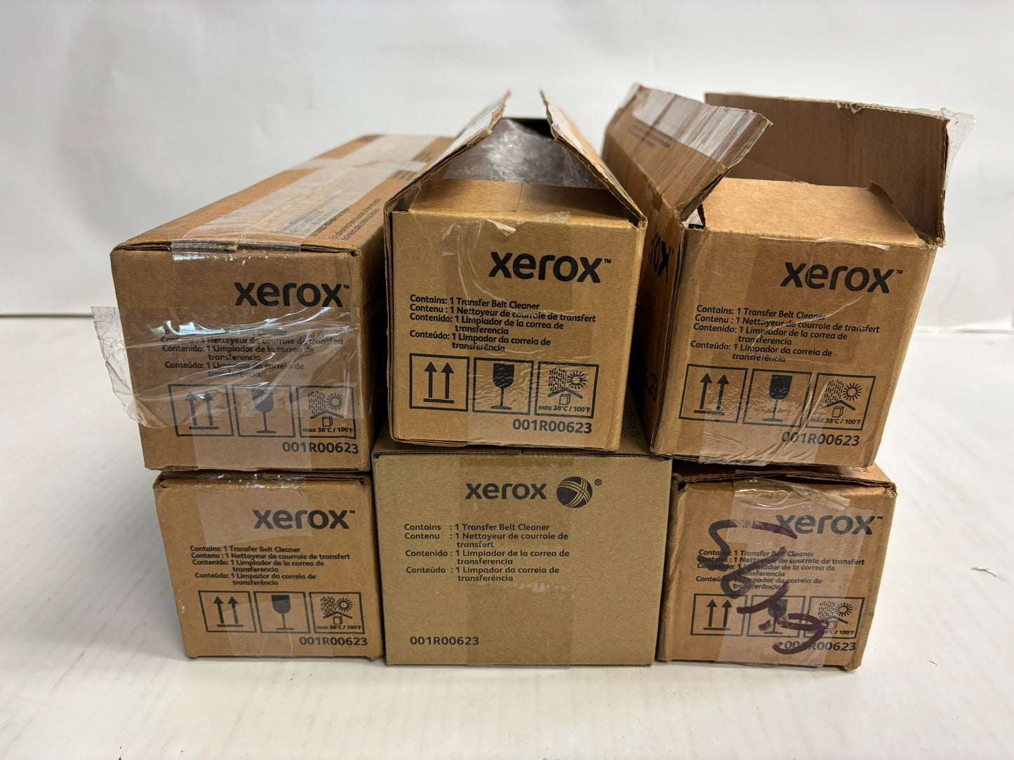6 Genuine Xerox AltaLink C8130,C8135 Transfer Belt Cleaner 001R00623 (4 New & 2 Open)