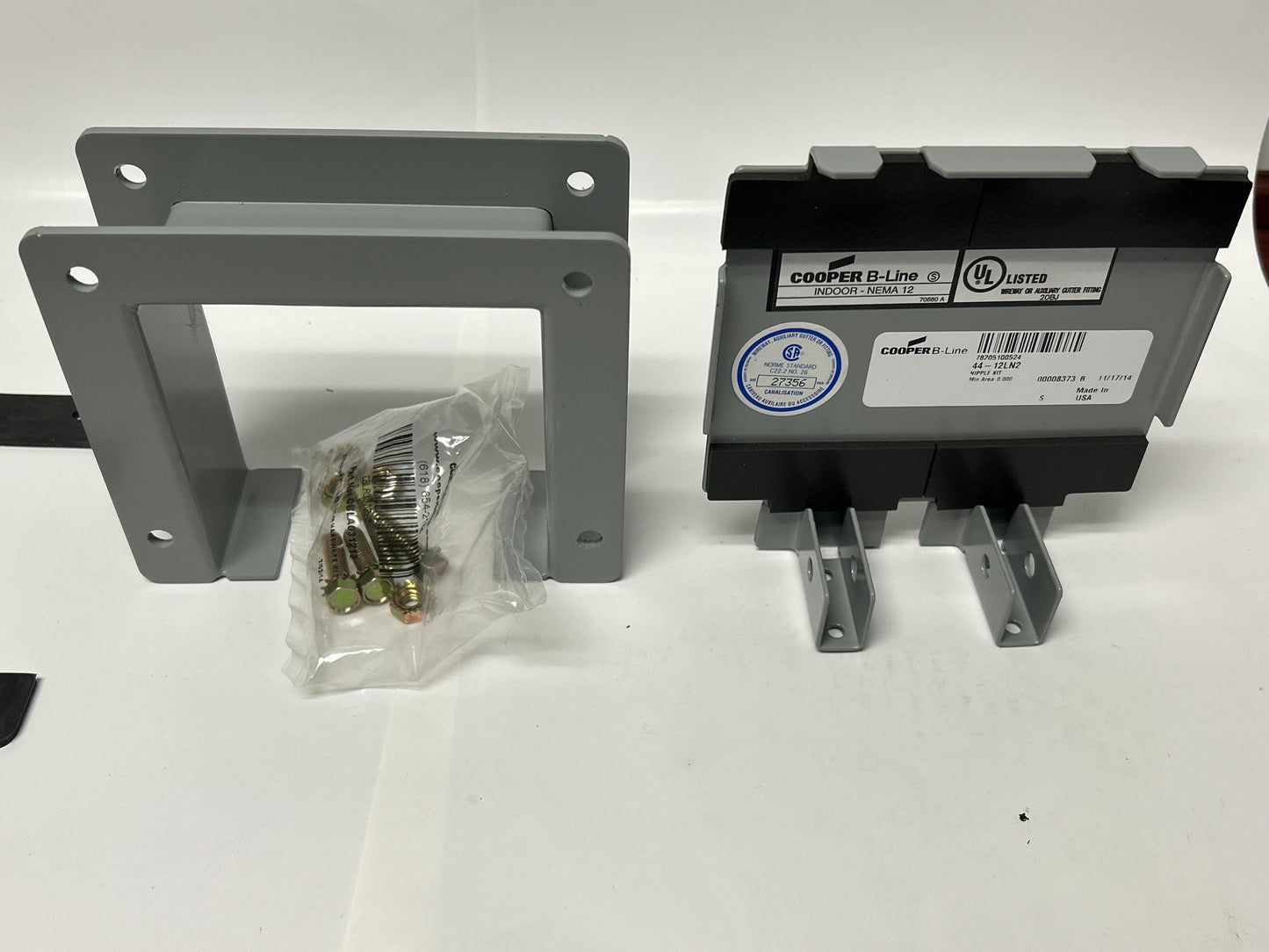 B-Line 44-12LN2 Wireway Nipple Section Lay-in NEMA 12 rated Steel ANSI 61 4"X4"