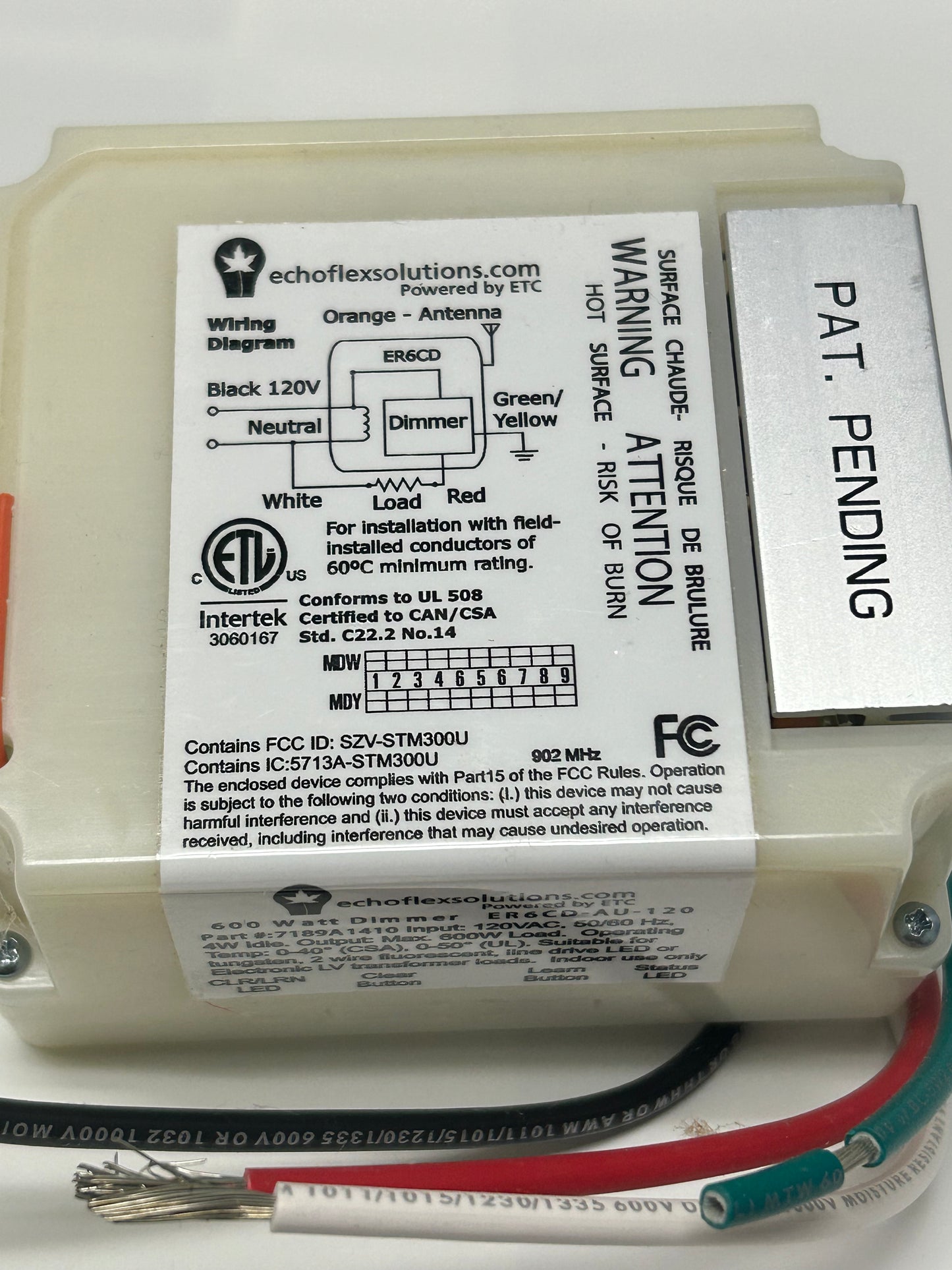 Echoflex ER6CD-AU-120 600 Watt Phase Adaptive Dimmer 7189A1410 (no box)