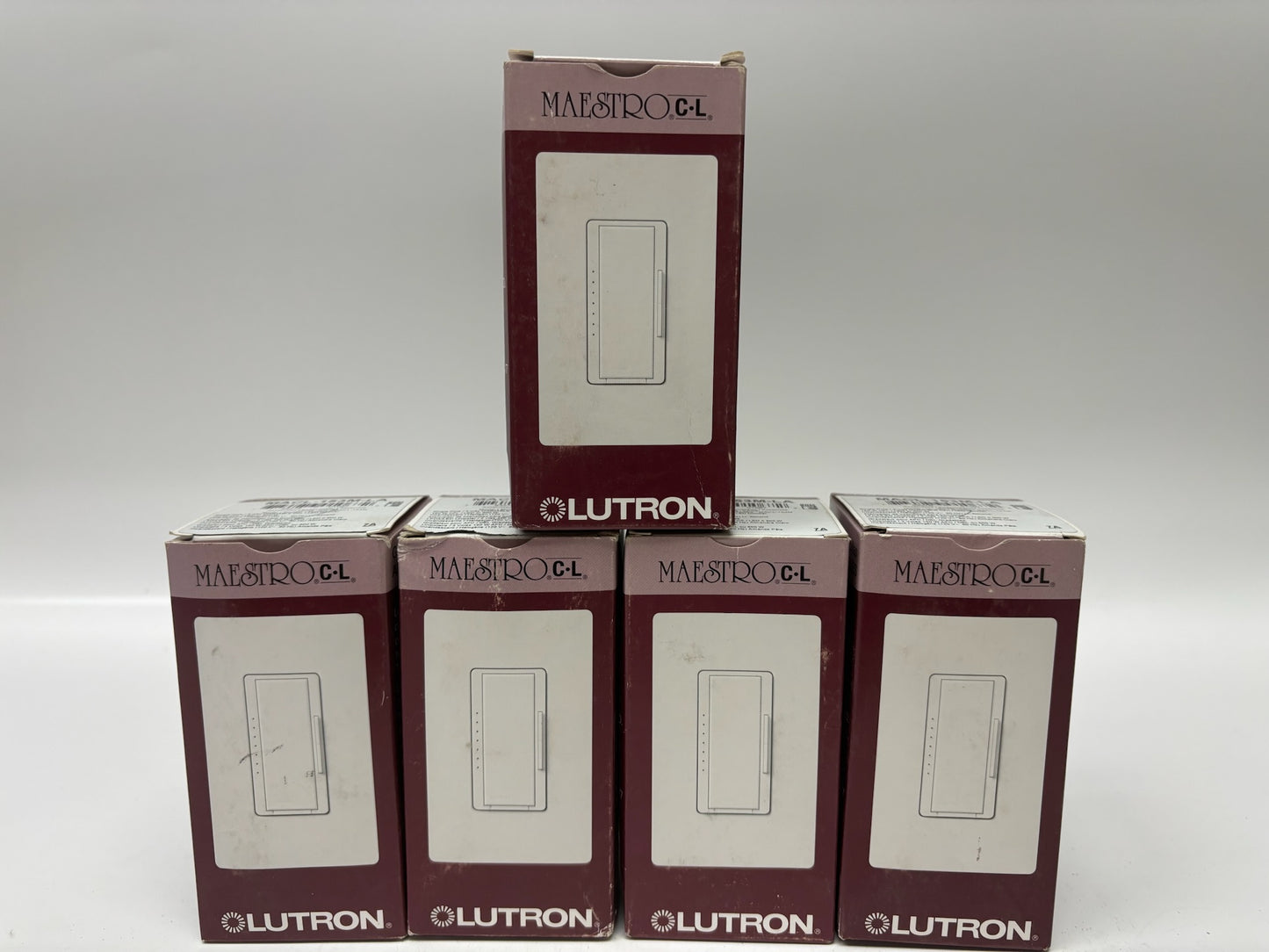 5PK Lutron MACL-153MLA Maestro Dimmer Switch for LED, CFL, Incandescent Bulbs