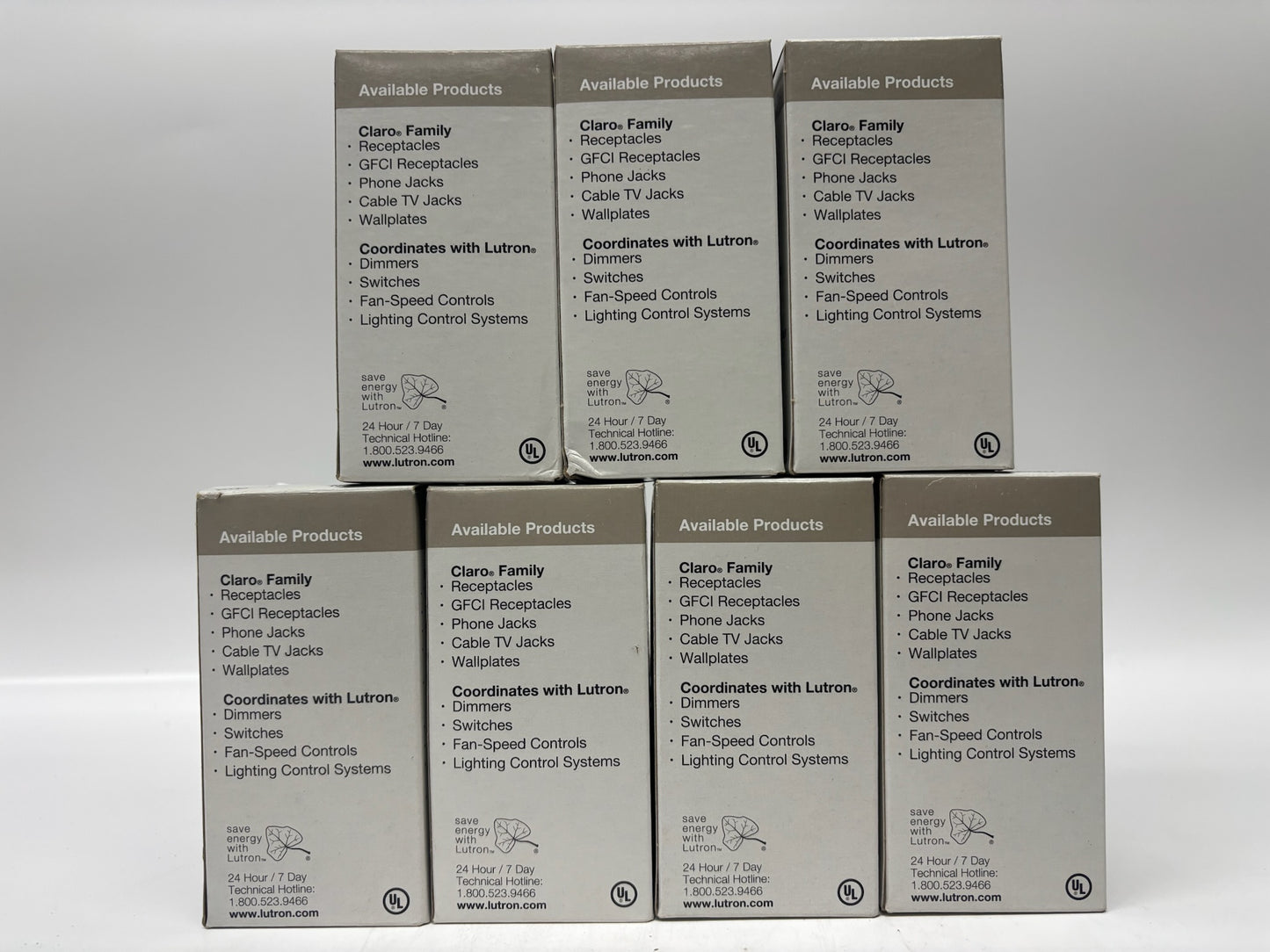 7 PK Lutron CA-1PS-WH Maestro Vacancy Sensor Switch, White