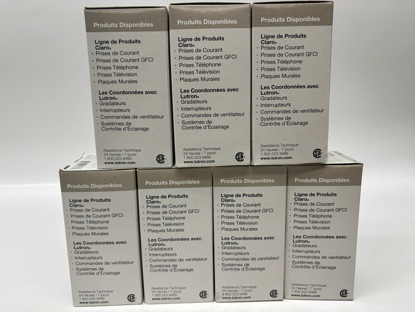 7 PK Lutron CA-1PS-WH Maestro Vacancy Sensor Switch, White