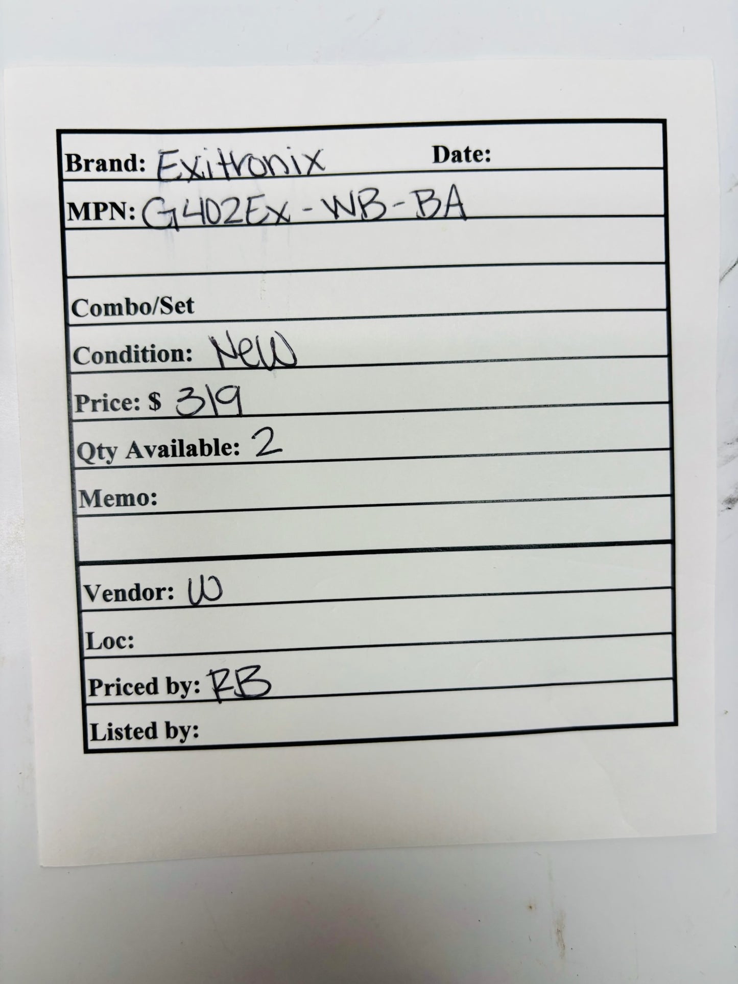 Exitronix G402EX‑WB‑BA LED Exit Sign