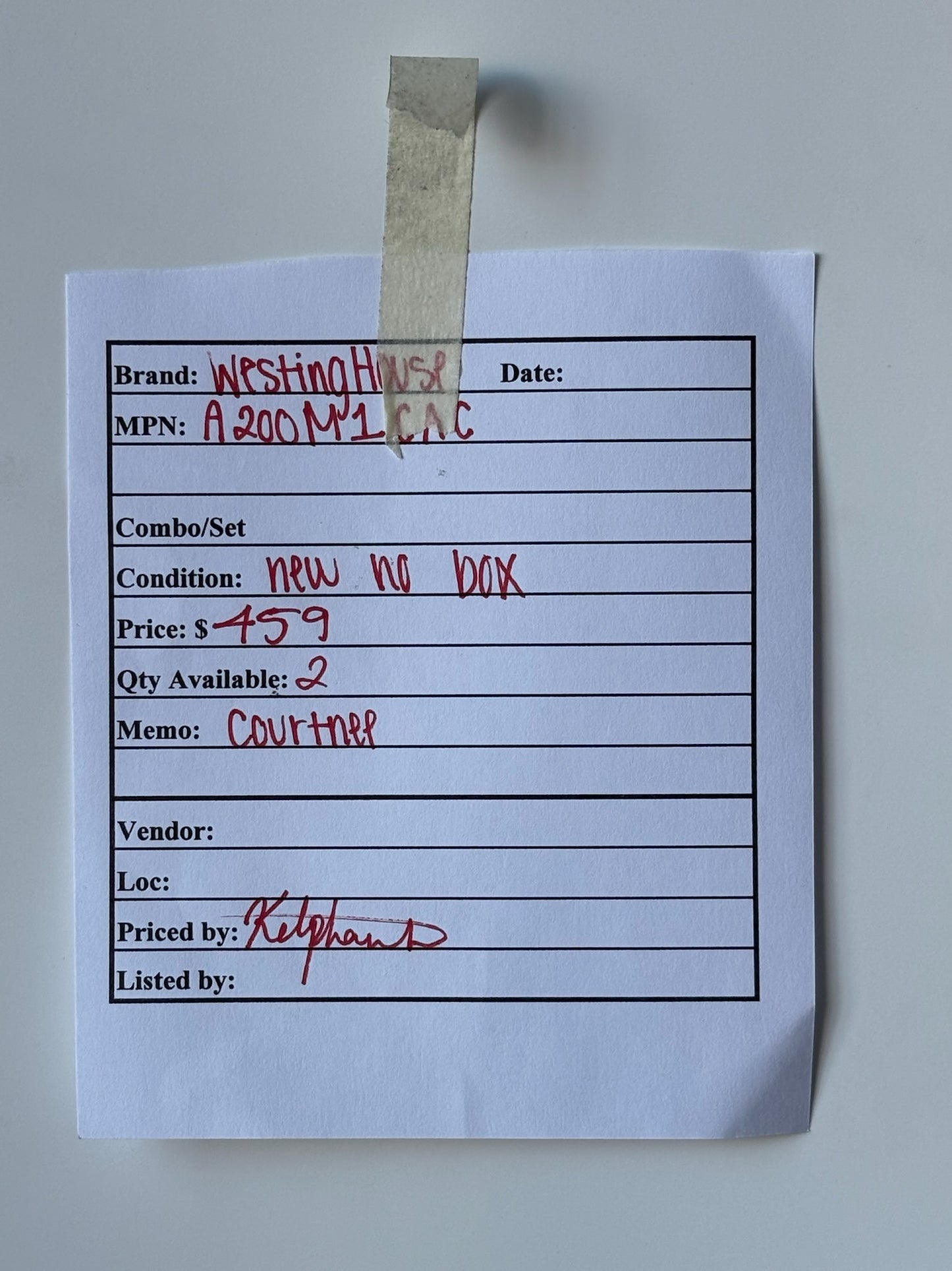 Westinghouse A200M1CAC Motor Starter Contactor 120V Coil Size 1