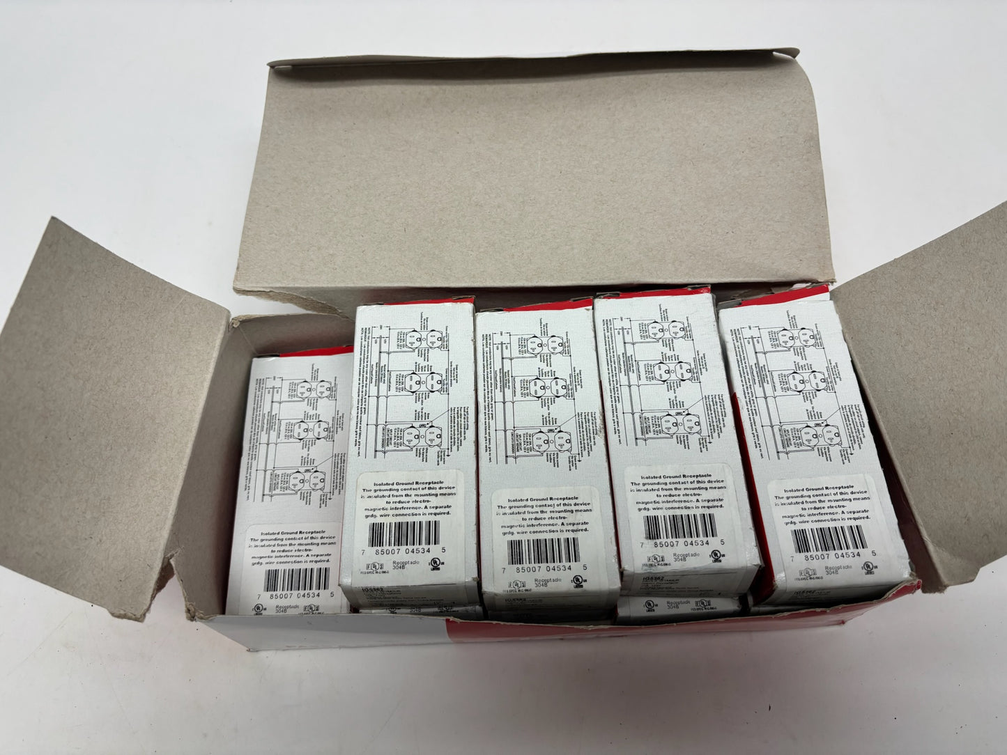 9 PC New Open Legrand IG5362 Isolated Ground Duplex Receptacle, 20A, 125V, Orange