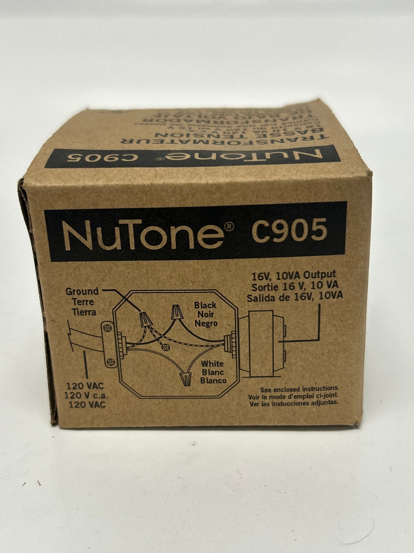 NuTone c905 Low Voltage Transformer 16Vol 10VA 120V AC (lot of 4)