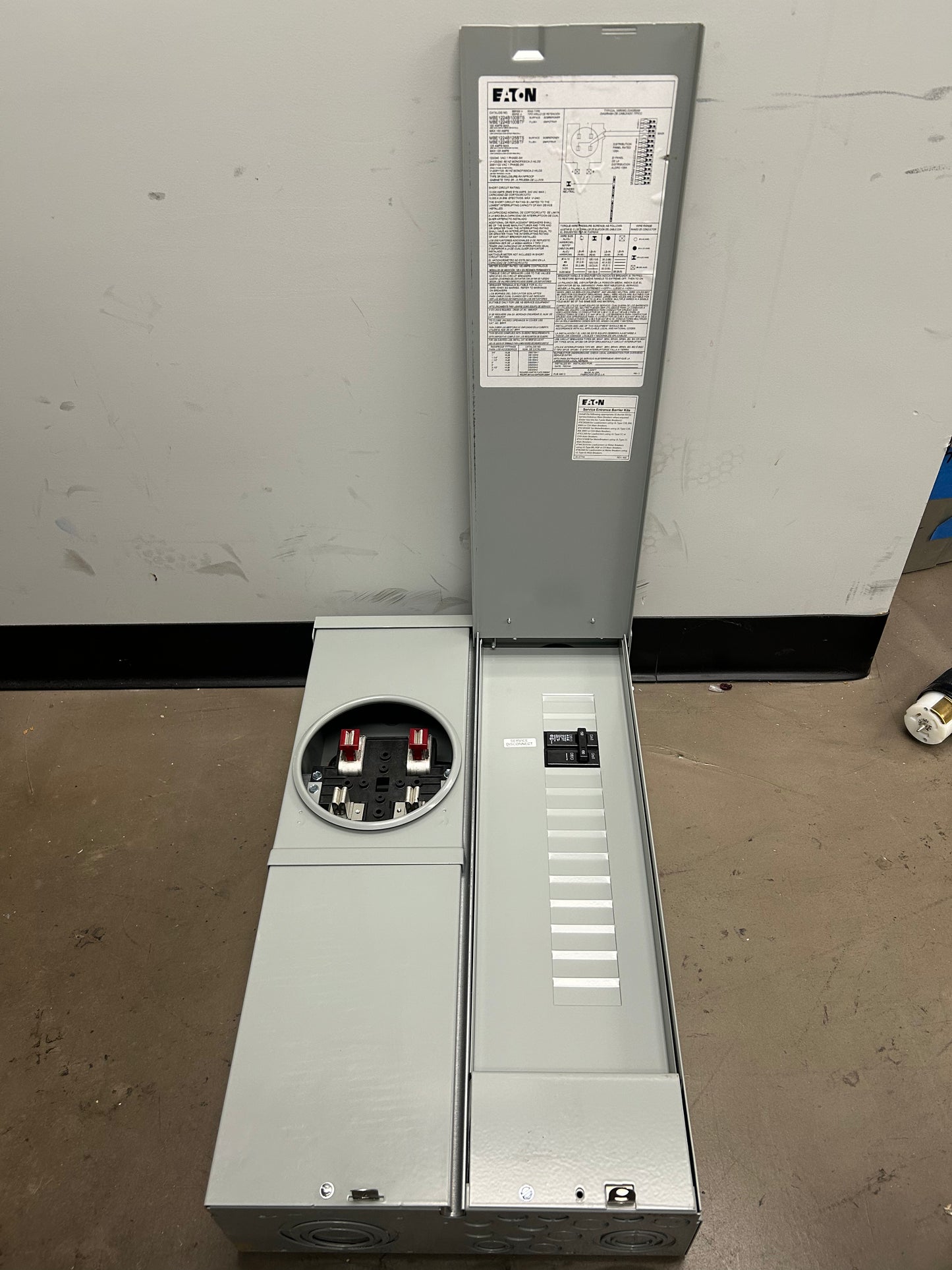 Eaton MBE1224B100BTS 12 Space 24 Cir. 100A Outdoor Breaker 120/240 1Ph-3w