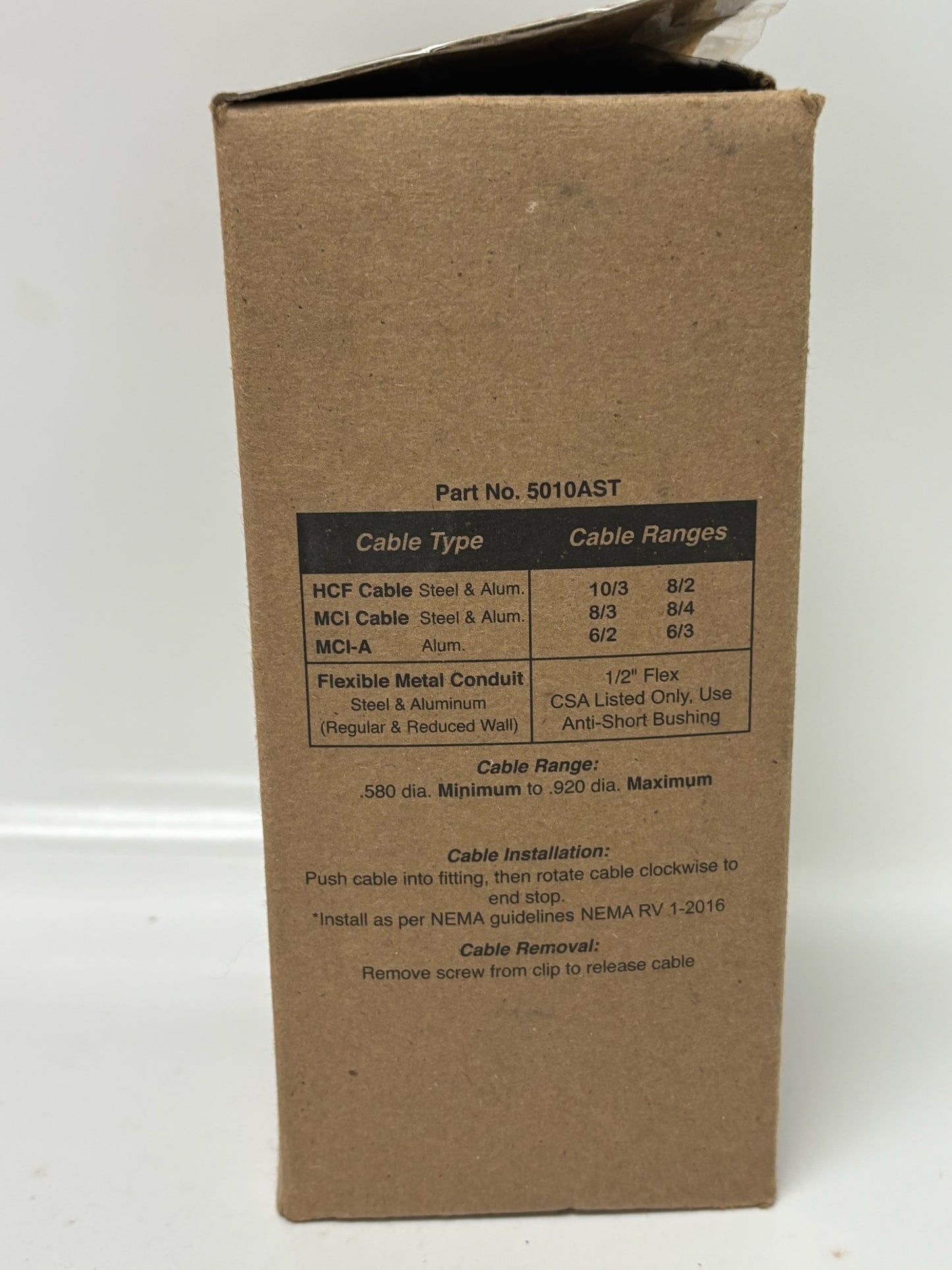 New 25 PC Arlington 5010AST SNAPIT Connector AC,MCI,HCF - 580/780 Zinc Die Cast