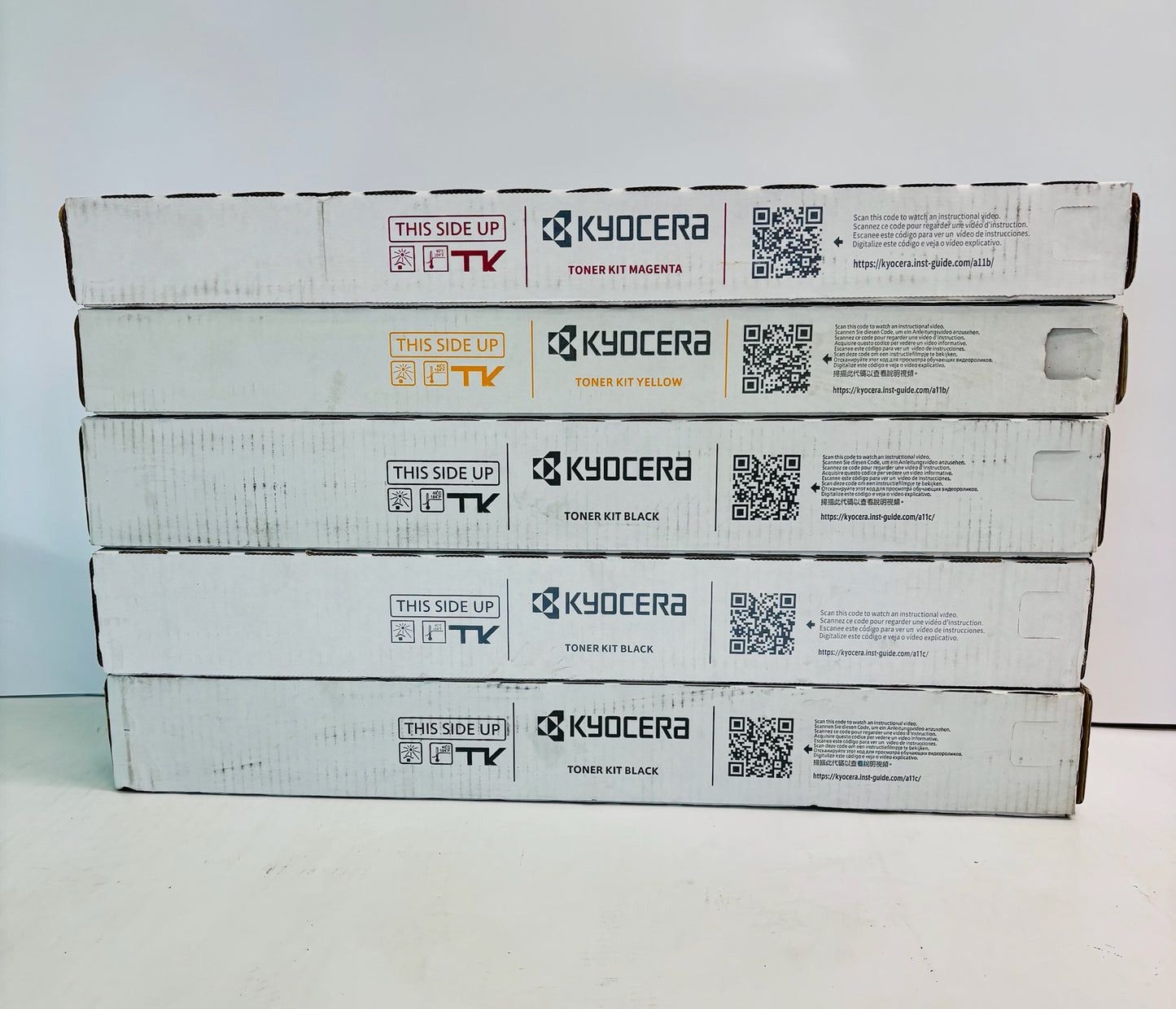 5 OEM Kyocera TASKalfa 3552ci,3553ci Cyan, Magenta, Yellow & Black Toner TK-8527
