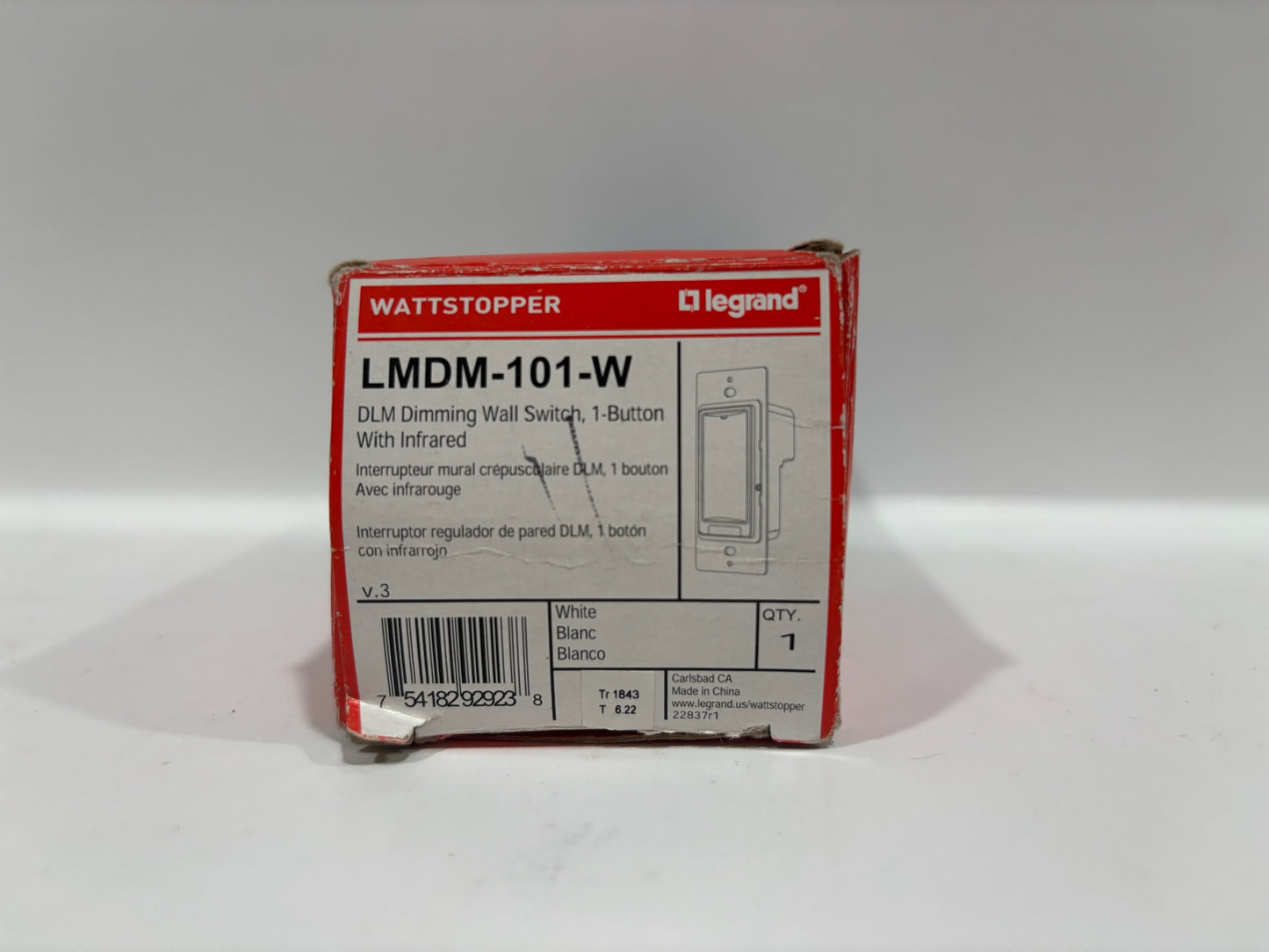 New Legrand LMDM-101-W Digital Dimming Wall Switch with IR, White, Low Voltage