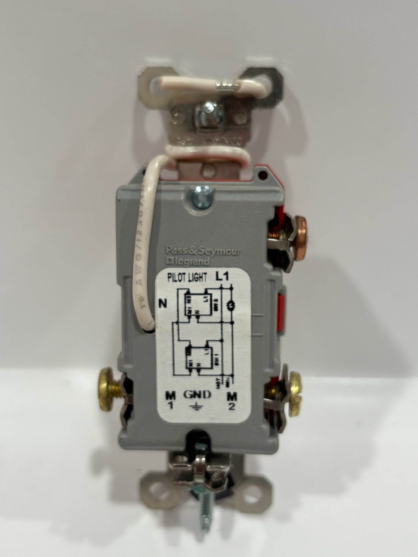 New Legrand PS20AC3-RPL7 20A 3-Way Toggle Switch, Red, Industrial Grade, 120/277V