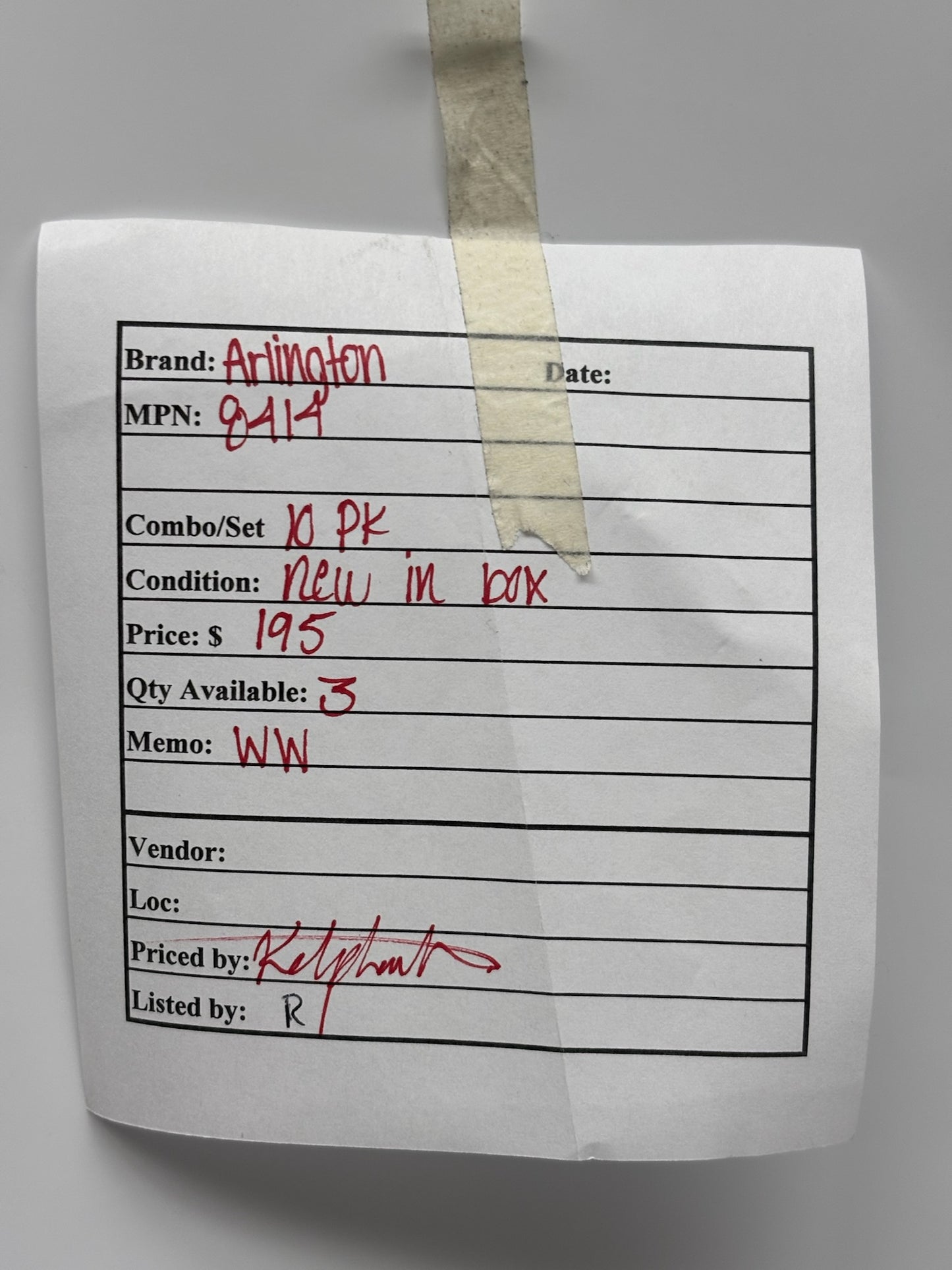 New 10 PK Arlington 8414 1-1/2" Zinc Die-Cast MC Cable Connectors with End Stops