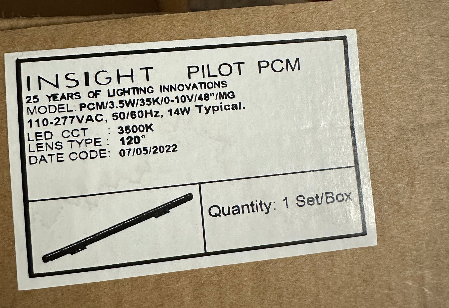 Pilot Cove (PCM) 4' Cove Lighting Insight Lighting PCM/3.5W/35K/0-10V/48"/MG