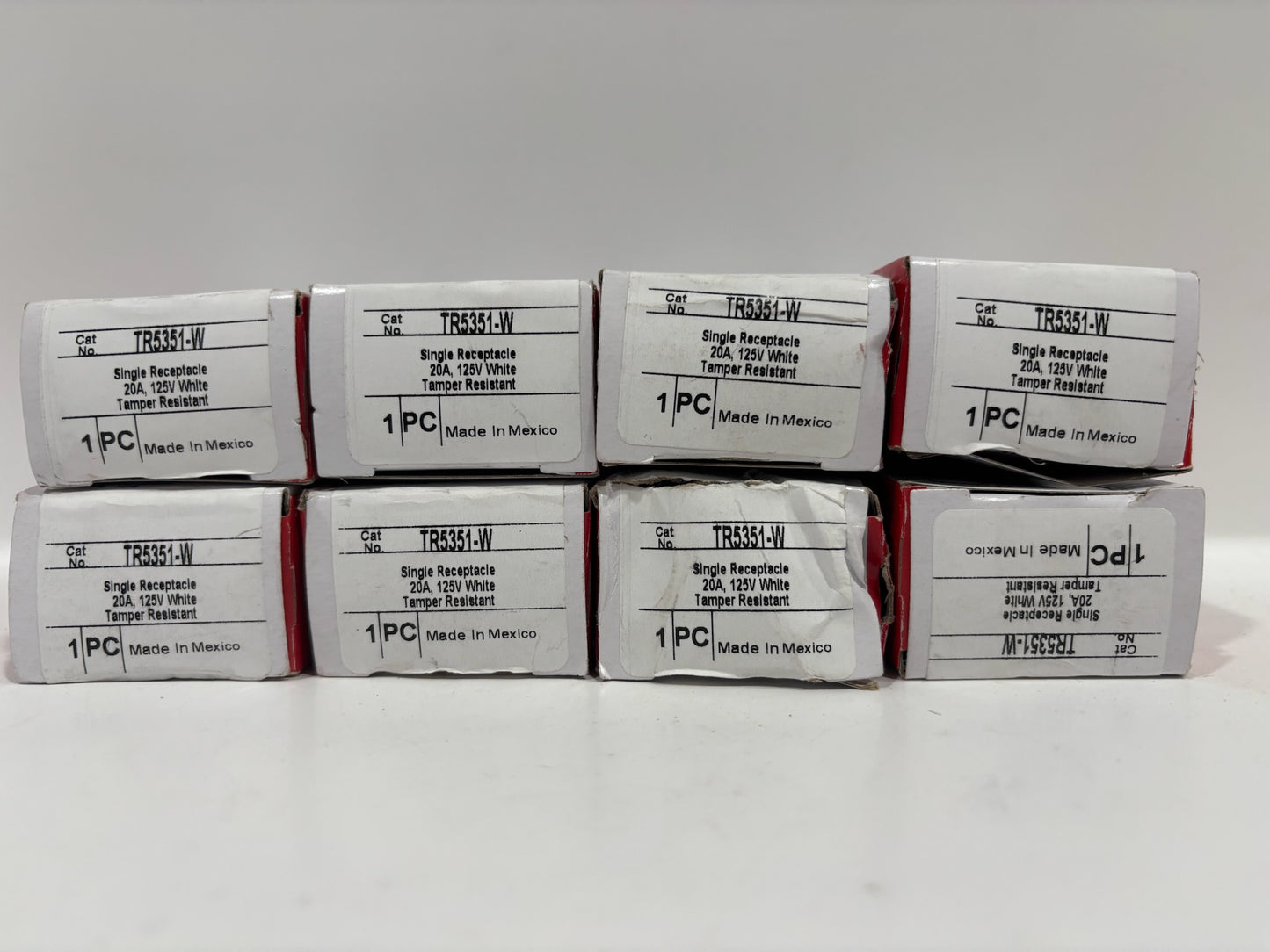 New 8PC Legrand TR5351-W Spec-Grade Tamper-Resistant Outlet, White
