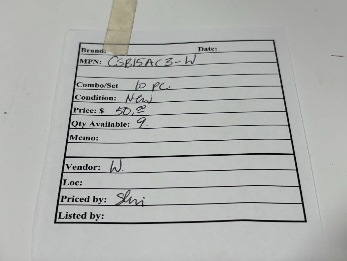 New 10 PC Legrand CSB15AC3-W Specification Grade Switch Hard Use, White