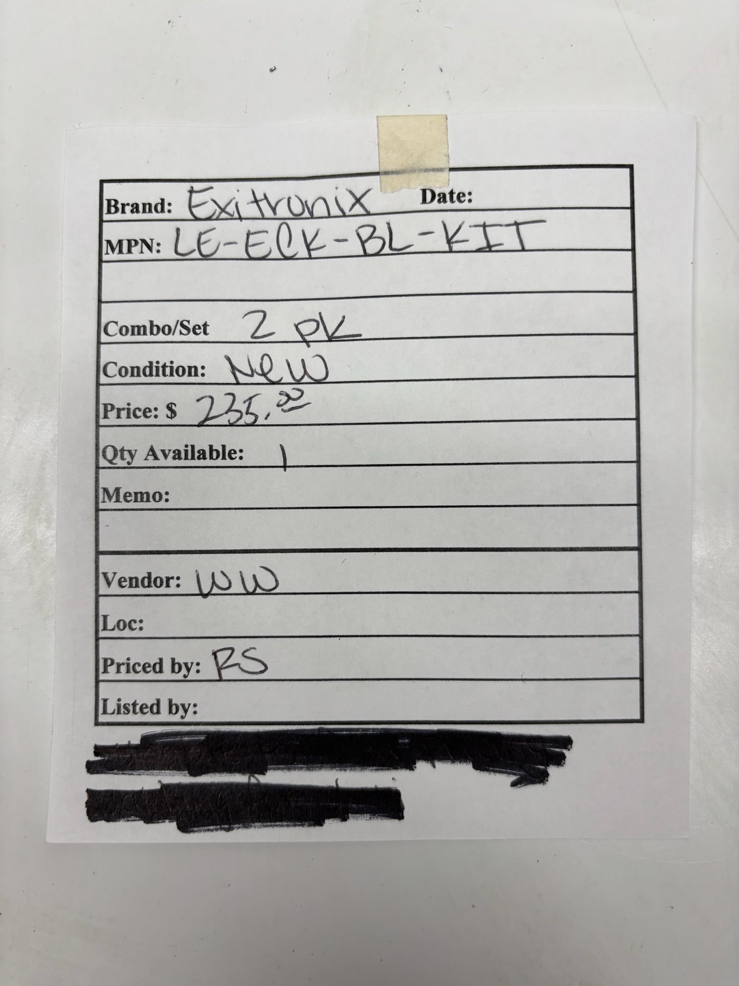 2 PK New Exitronix LE-ECX-BL-KIT Emergency LED Driver & Backup Kit – Black
