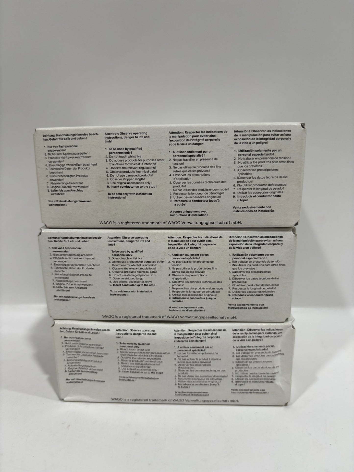 New 150PC Wago 221-413 3-Wire Lever Nuts - Splicing Connectors