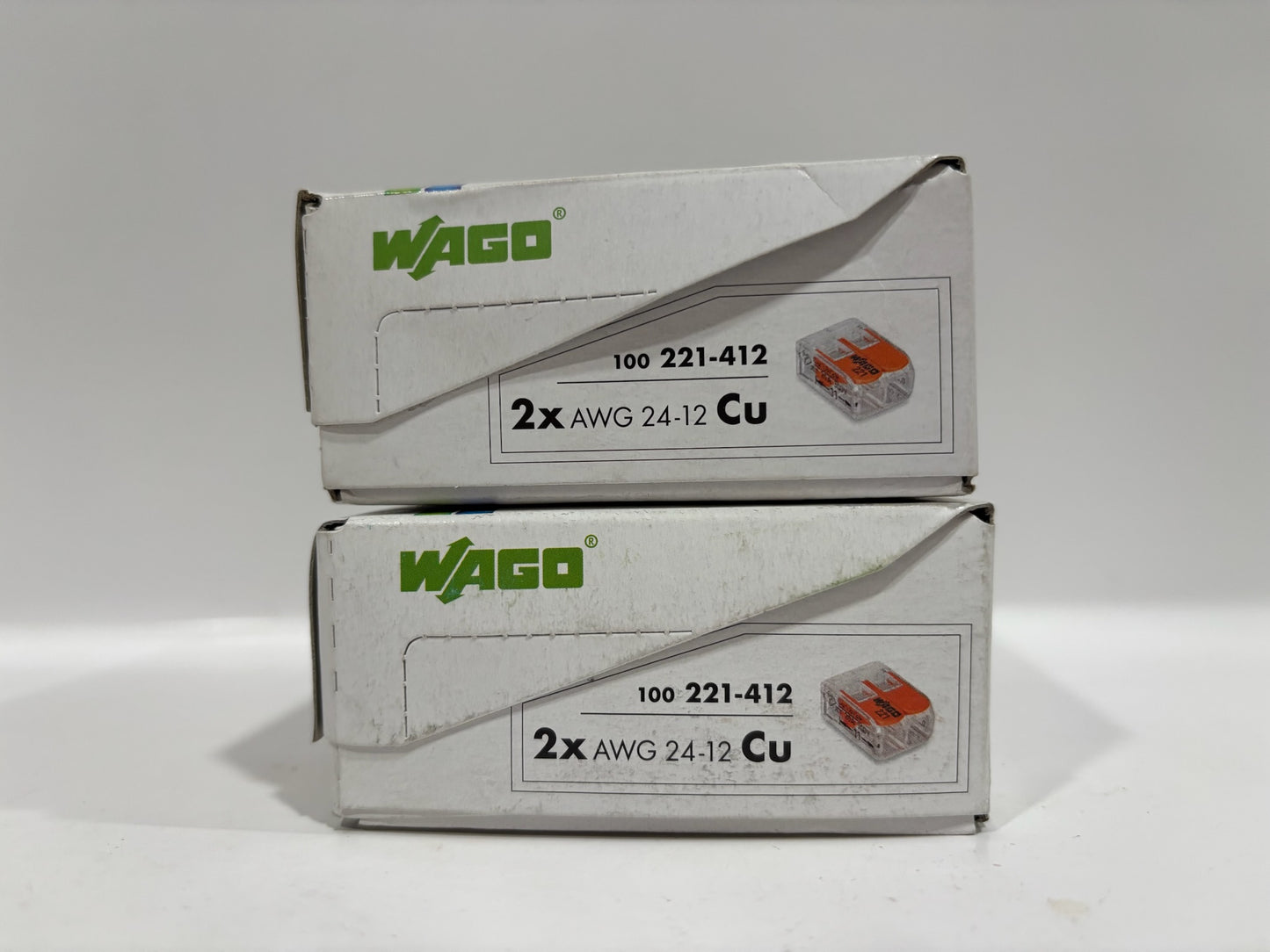 New 200PC Wago 221-412 2-Wire Lever Nuts-Splicing Connectors