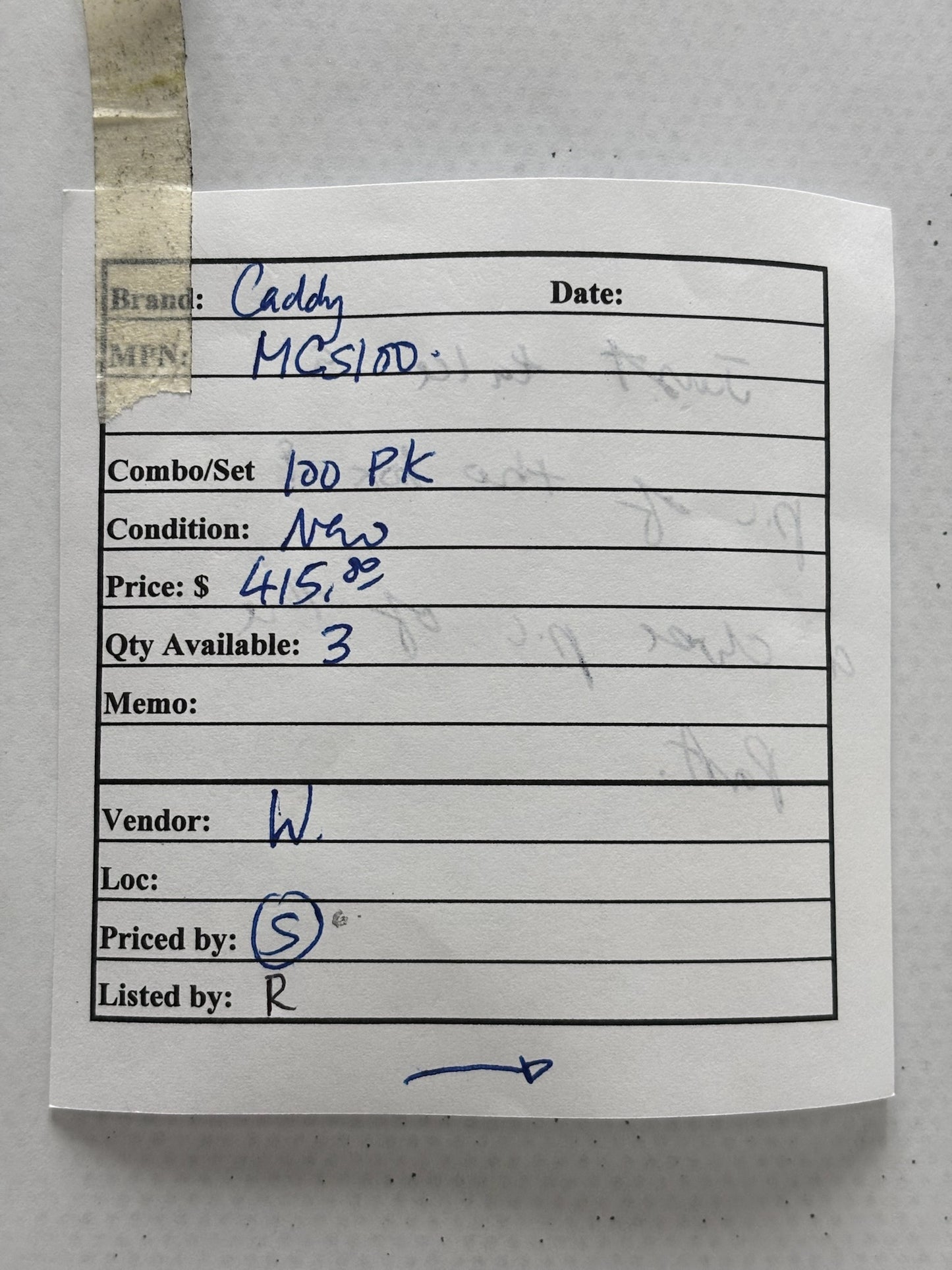 100 PK CADDY MCS100 MC/AC Cable Support Bracket, 8-Cable Capacity