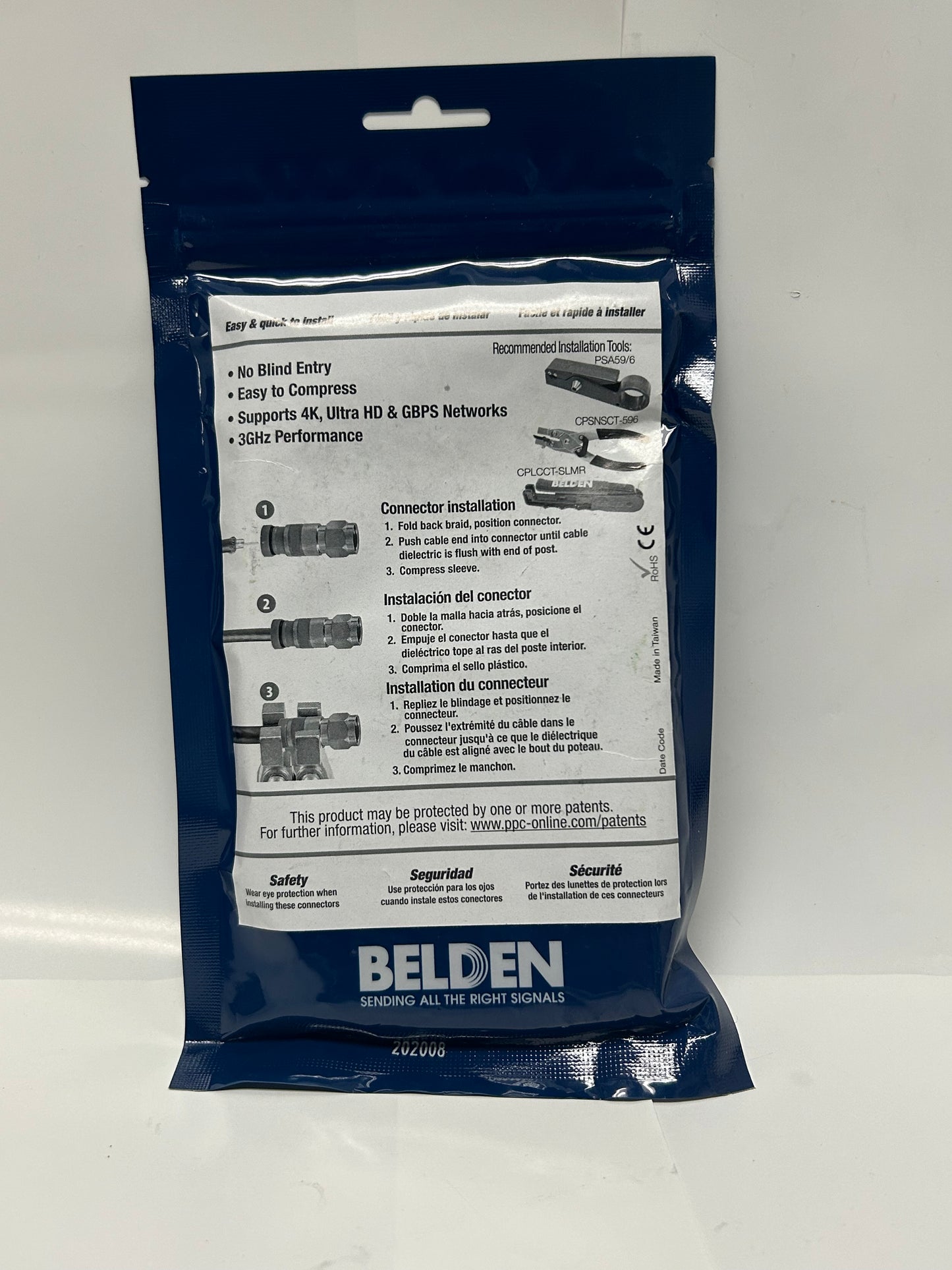 Belden - FSNS1P6QS-25 - West Penn RG-6 Quad-Shield F Connector - 25 Pack