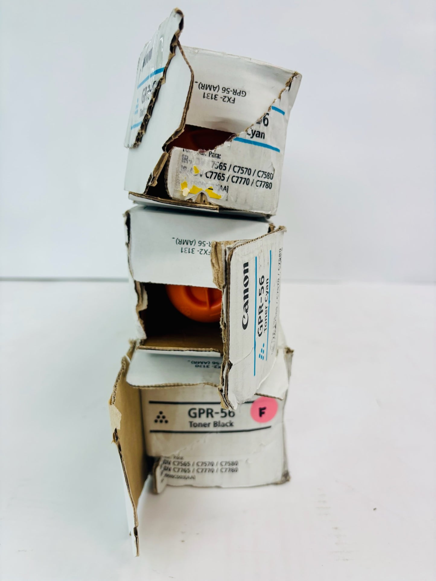 3 Open Genuine Canon iR ADVANCE C7565i, C7565i II Cyan, & Black Toner GPR-56 CCK