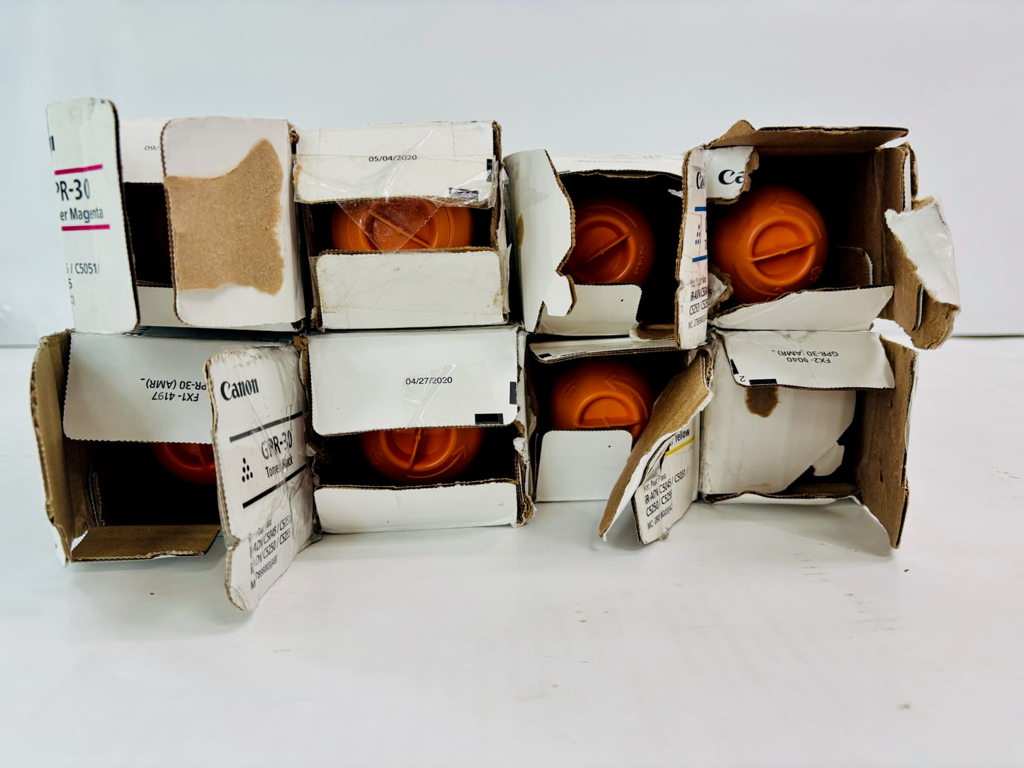 8 Open OEM Canon iR ADV. C5045,C5051 Cyan,Magenta,Yellow & Black Toner GPR-30