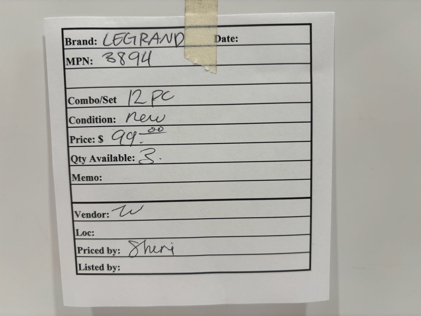 New 12 PC Legrand 3894 Flush Mount Range Receptacle 50A - 125V