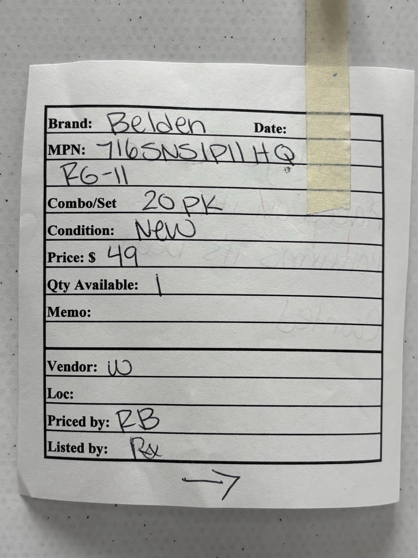20 Pk Belden 716SNS1P11HQ RG-11 Quad-Shield Compression F-Connector