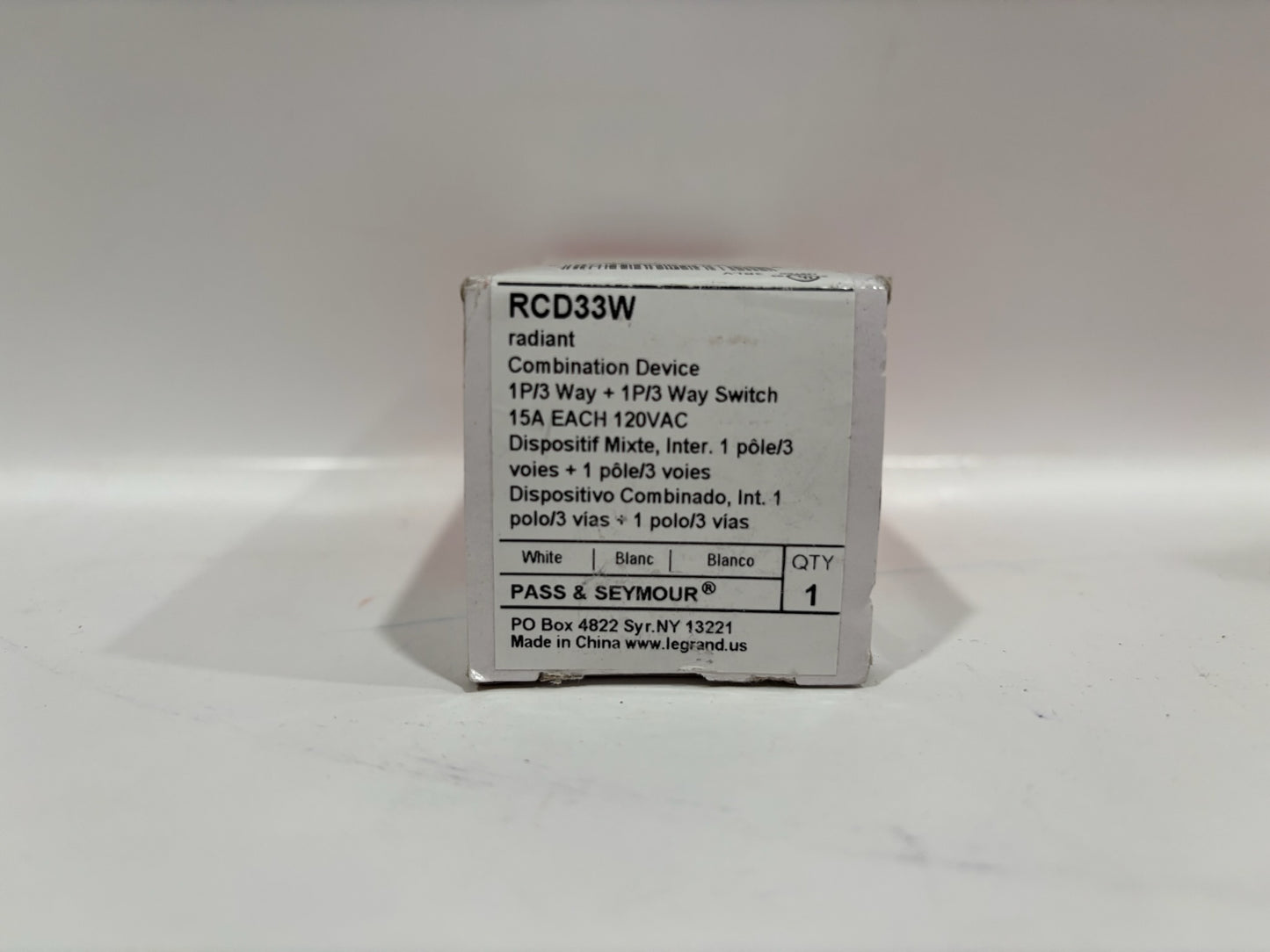 New 13PK Legrand RCD33W Two Single Pole/3-Way Switches, White