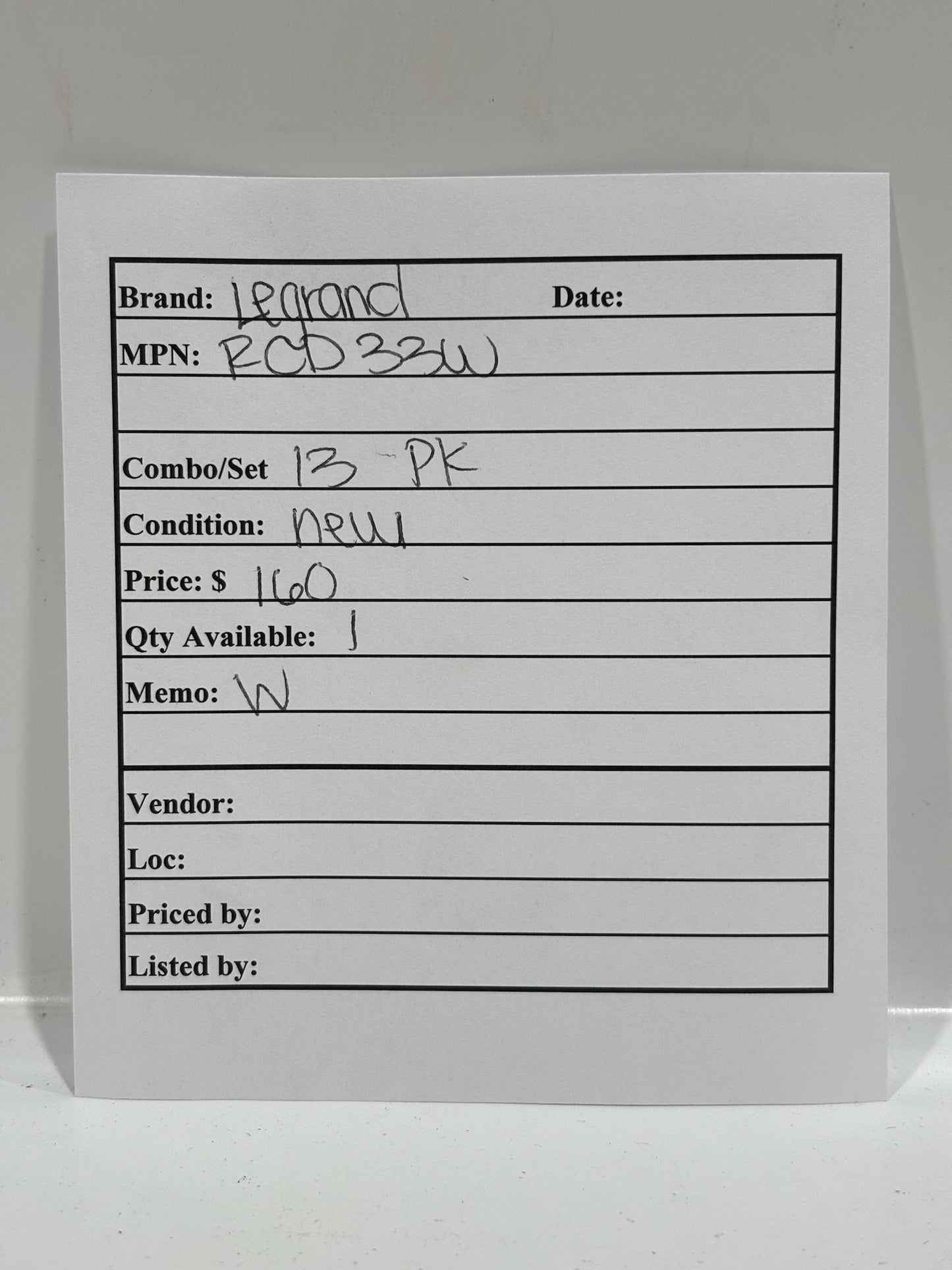 New 13PK Legrand RCD33W Two Single Pole/3-Way Switches, White