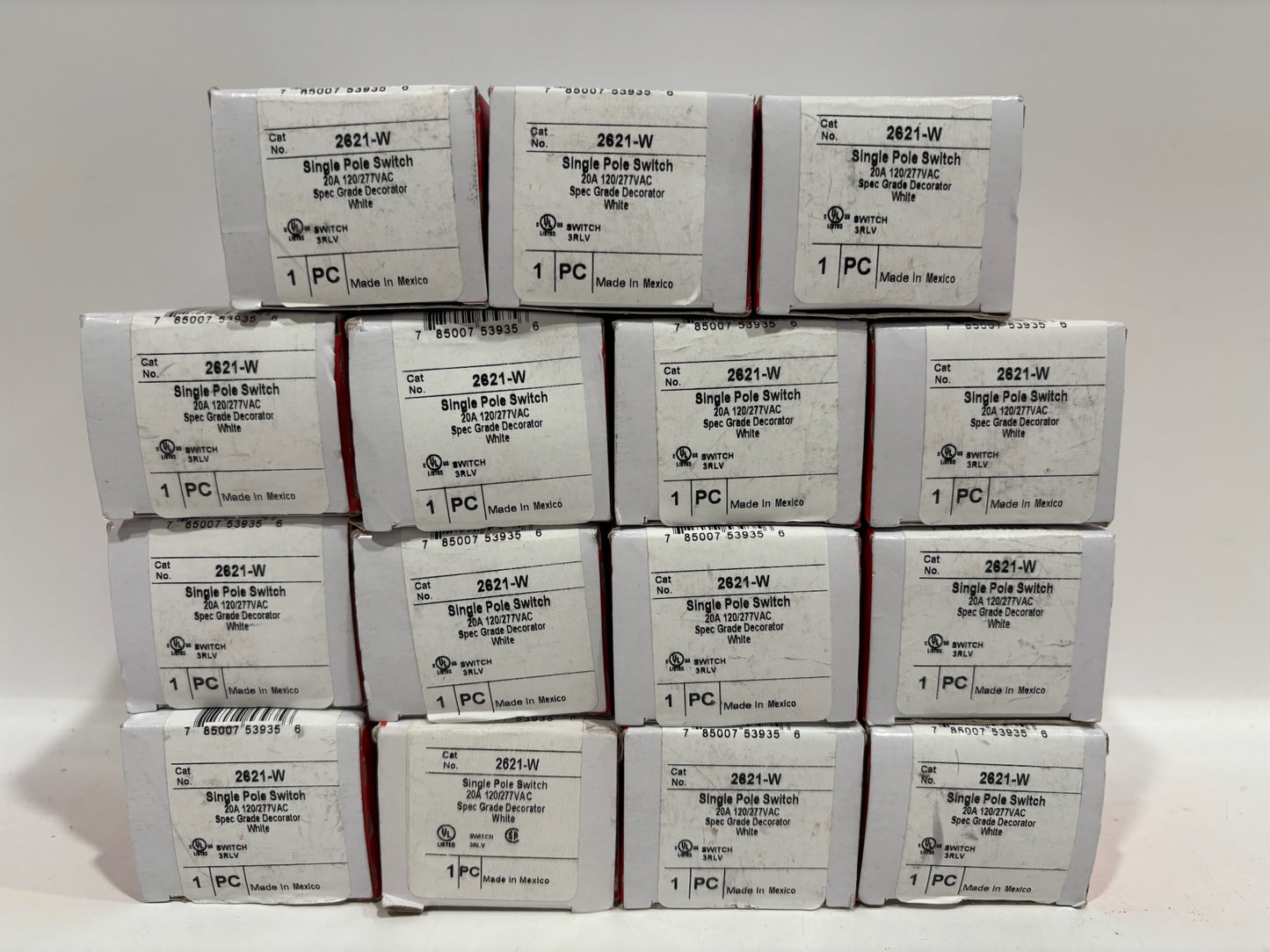 New 15PK Legrand 2621-W 20A Single-Pole Decorator Paddle Switch