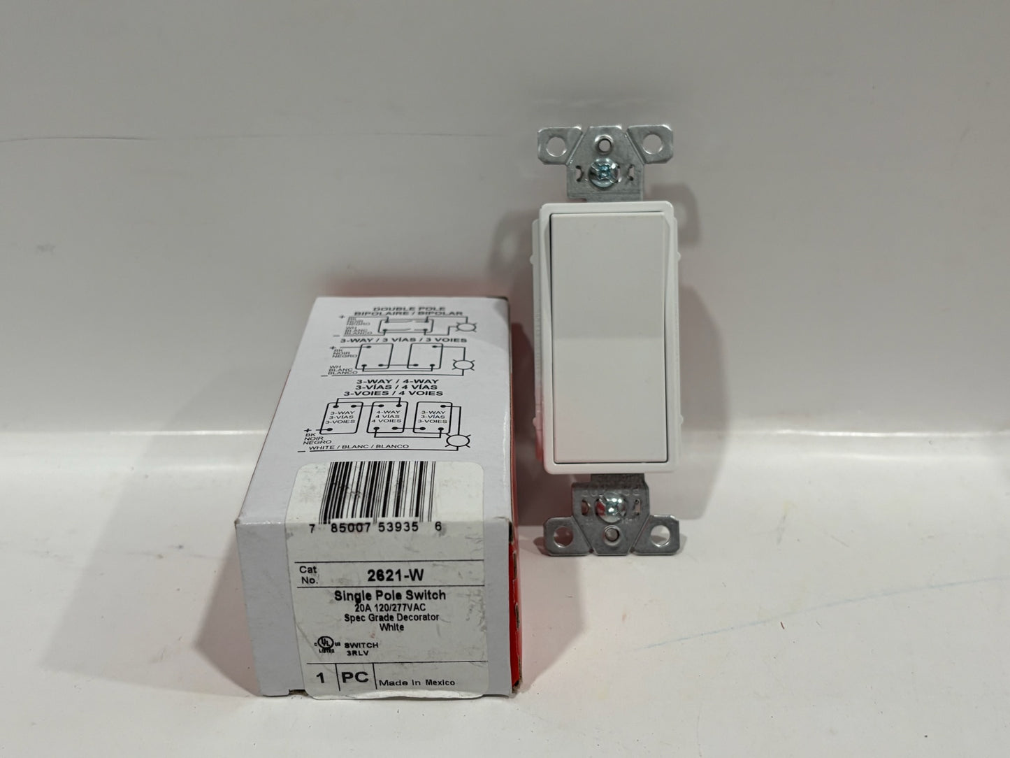 New 15PK Legrand 2621-W 20A Single-Pole Decorator Paddle Switch