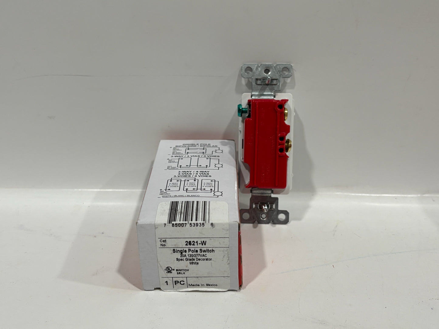New 15PK Legrand 2621-W 20A Single-Pole Decorator Paddle Switch