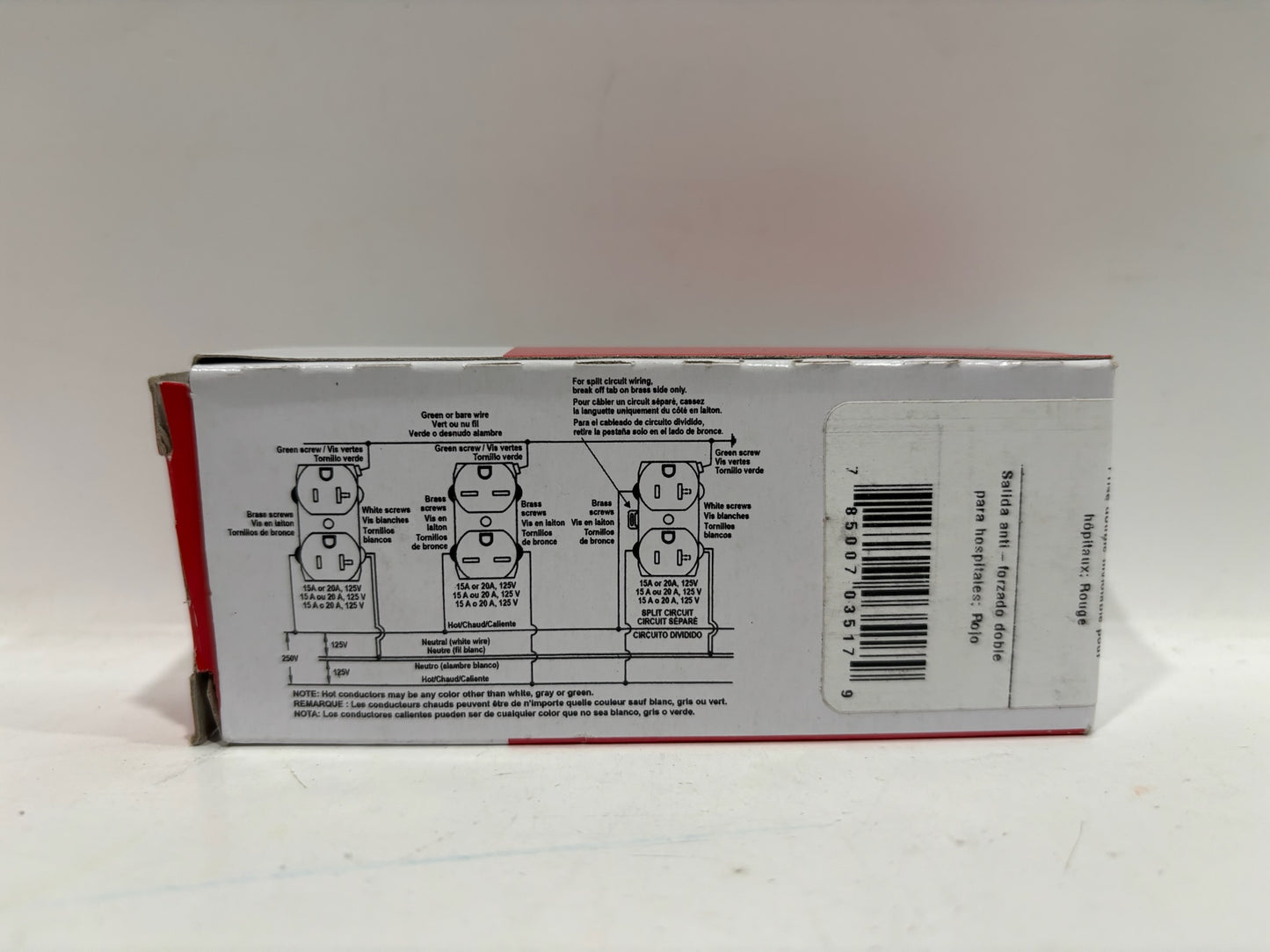 New 9PC Legrand TR8300H-RED Hospital Grade Receptacle 20A-125V
