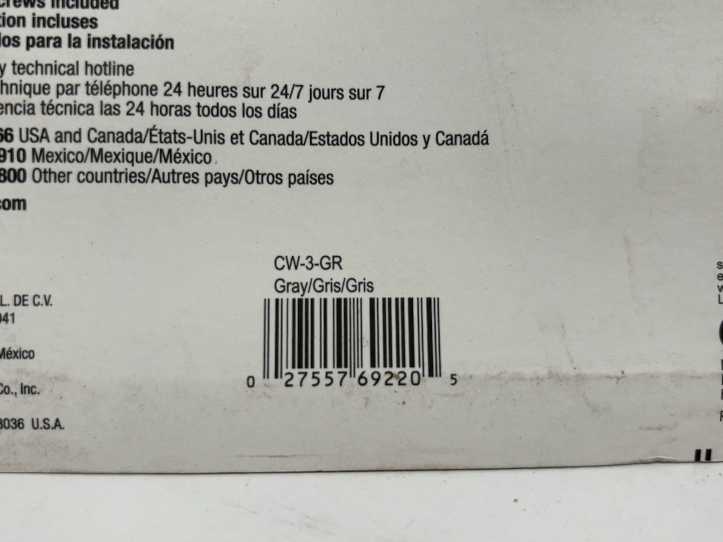 New 7PK Lutron CW-3-GR Screwless 3-Gang Designer Wallplate