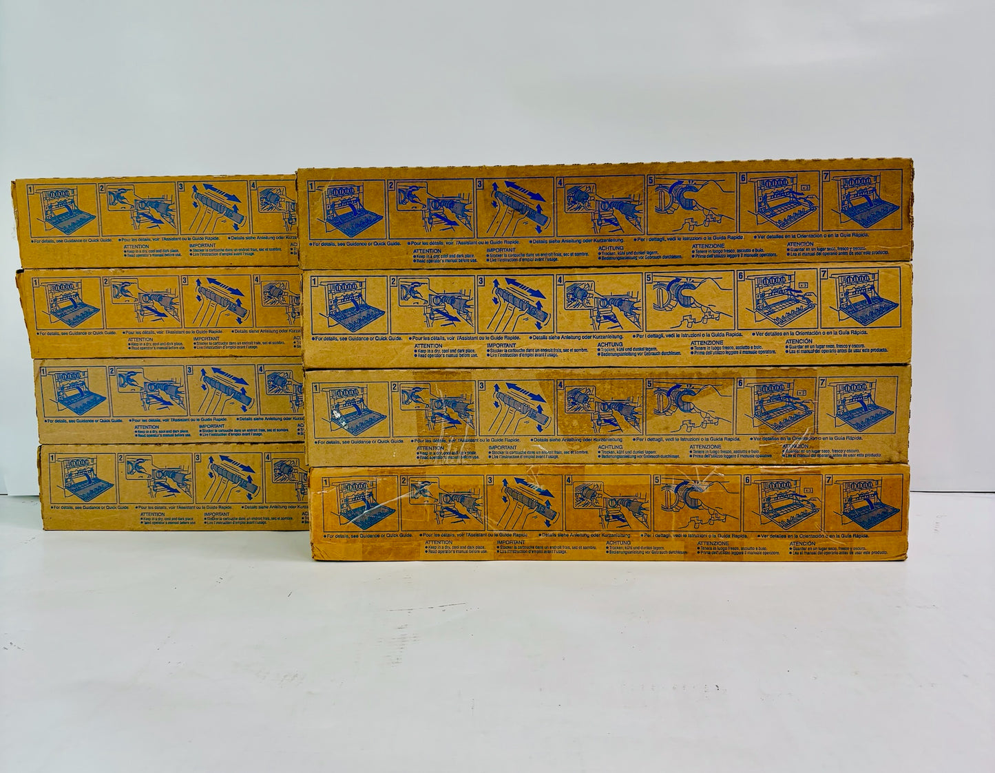 8 Genuine Konica Minolta BH C224,C224e Cyan, Magenta, Yellow & Black Toner TN321