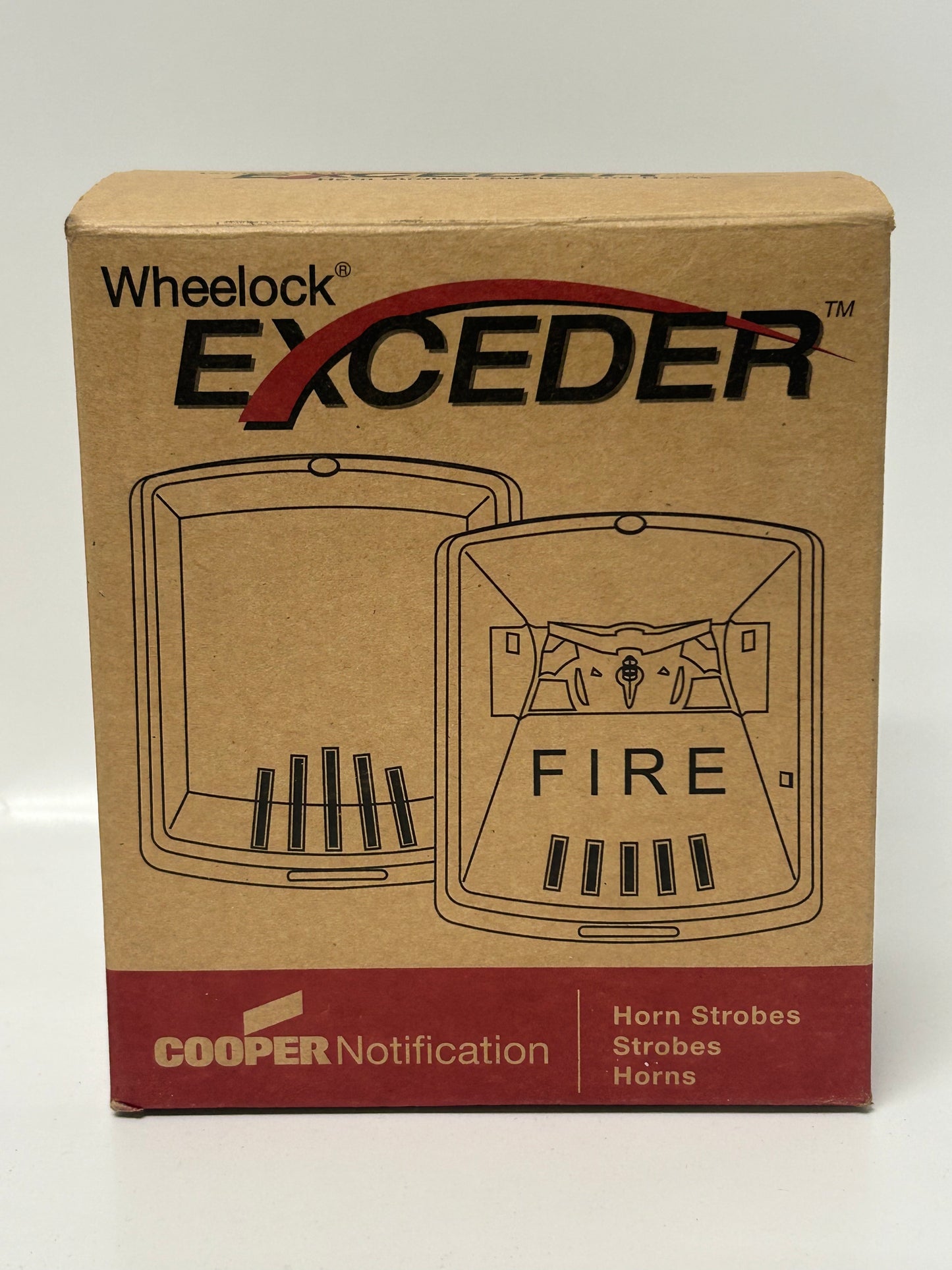 EATON STR 127380 Wheelock Exceder Strobe, Wall Mount, Red