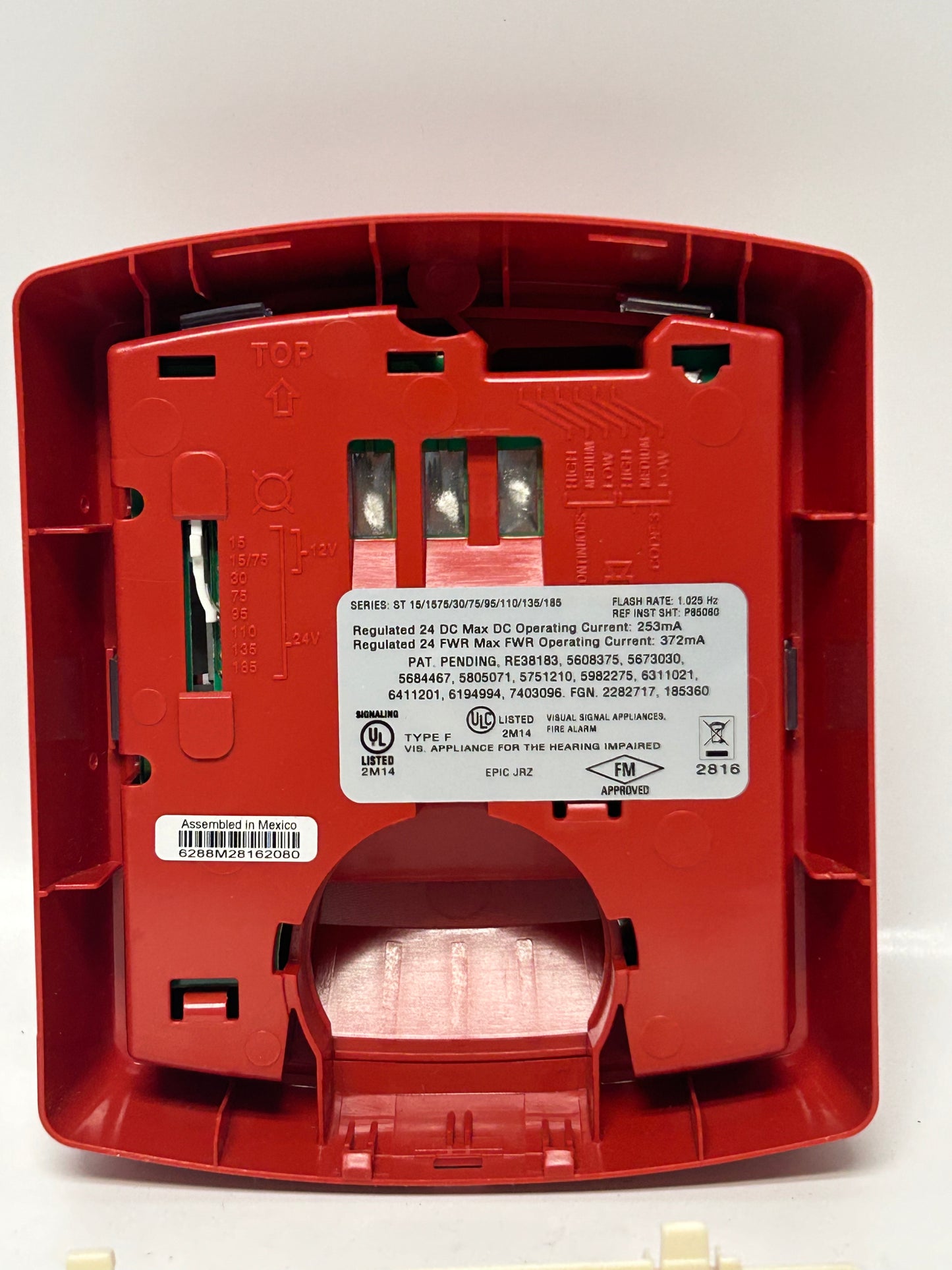 EATON STR 127380 Wheelock Exceder Strobe, Wall Mount, Red