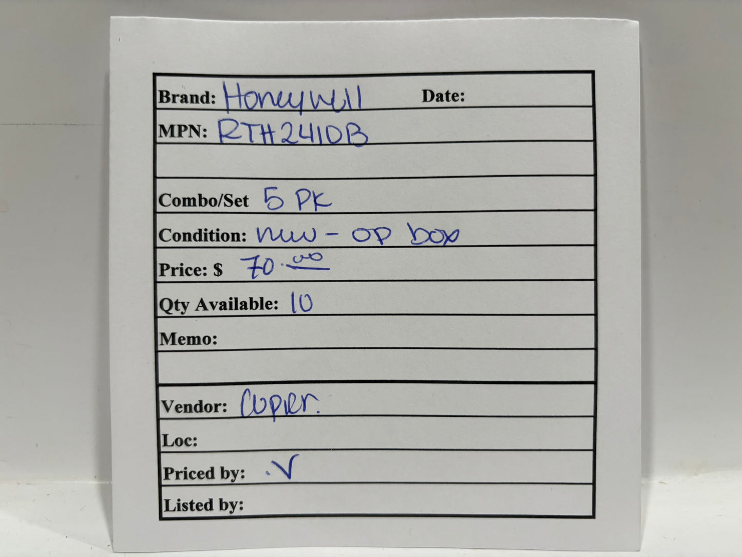 New Open 5PK HoneyWell RTH2410B Programmable Thermostat