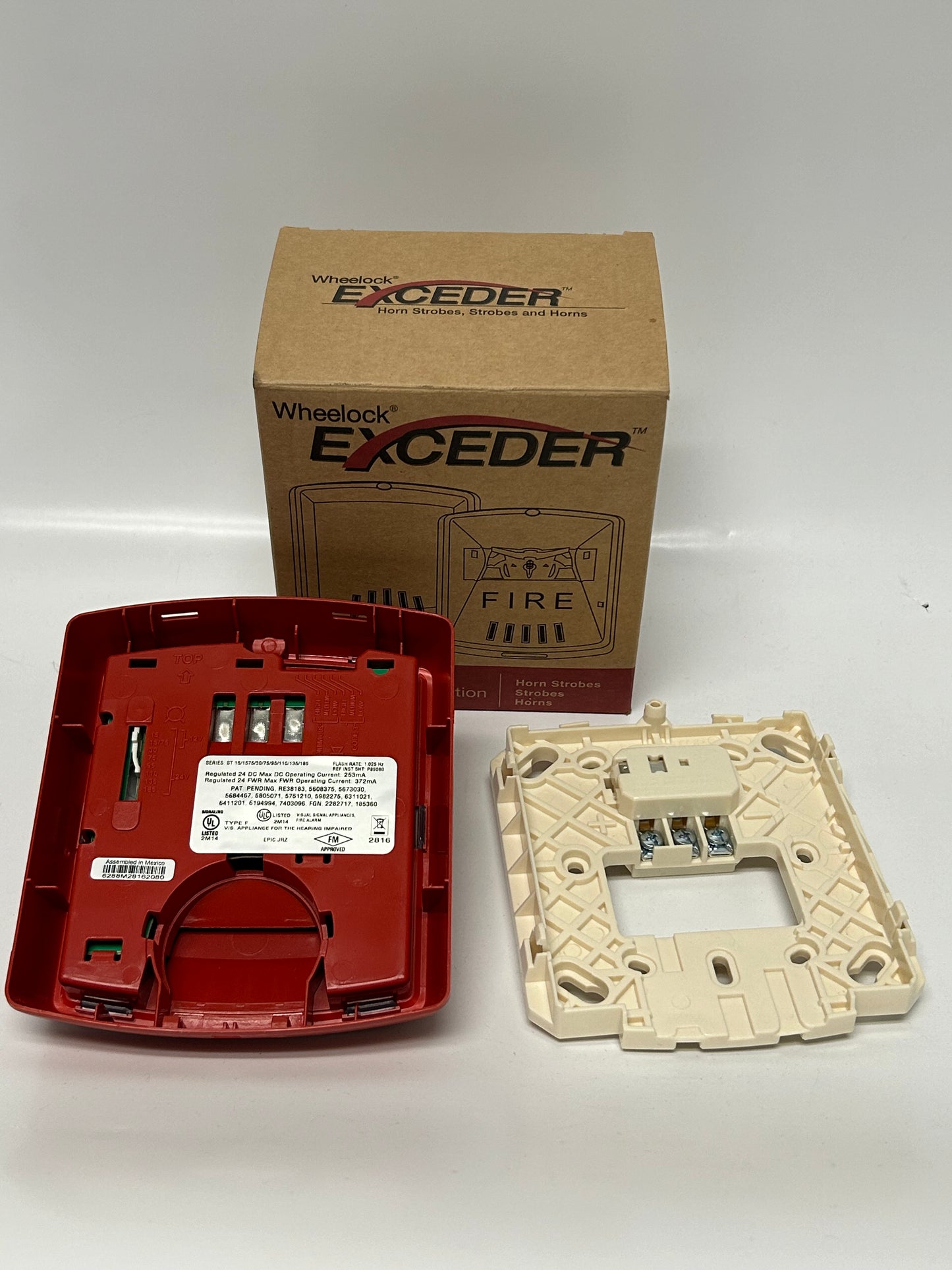EATON STR 127380 Wheelock Exceder Strobe, Wall Mount, Red