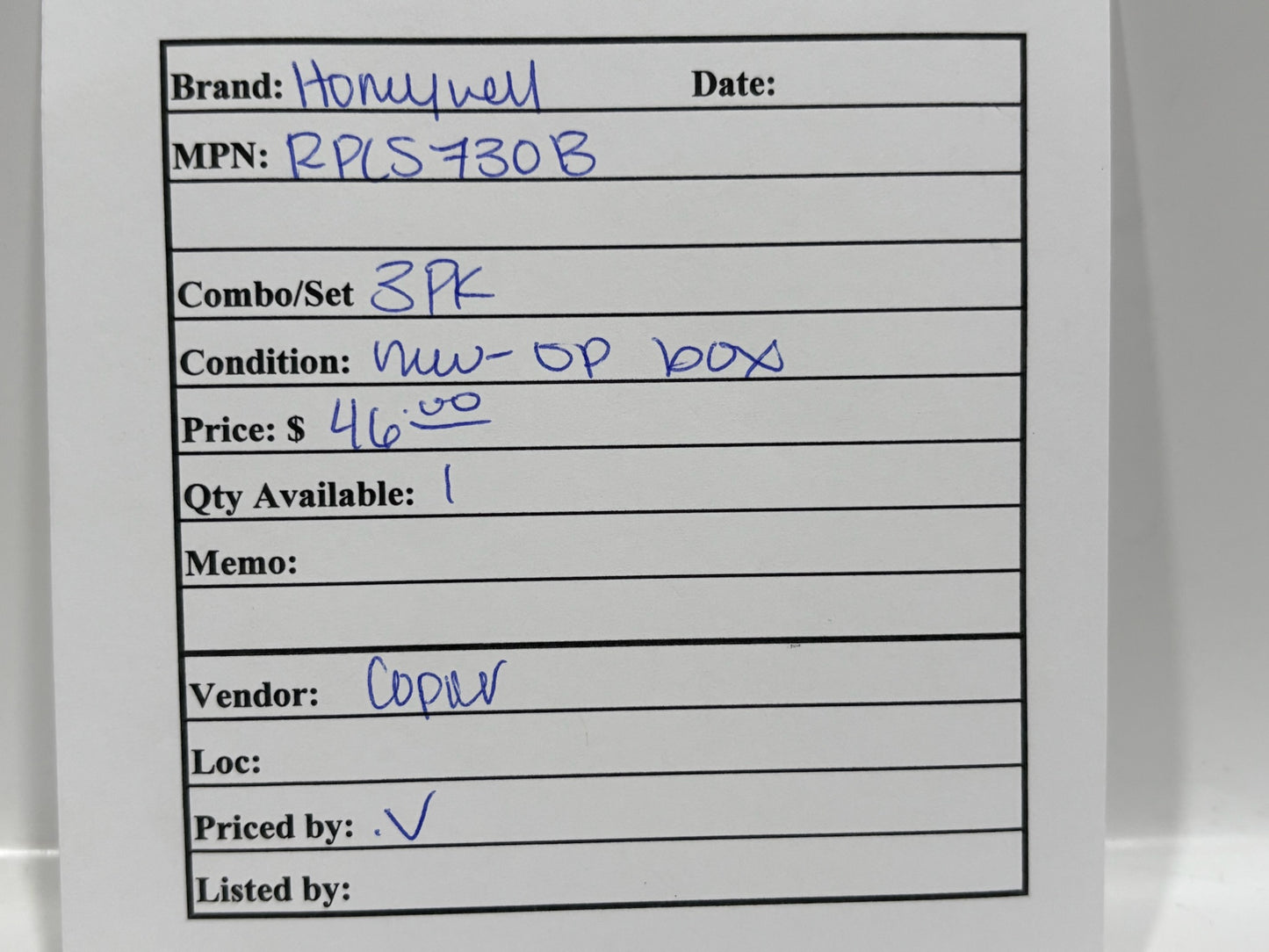 New Open 3PK HoneyWell RPLS730B 7-Day Programmable Switch