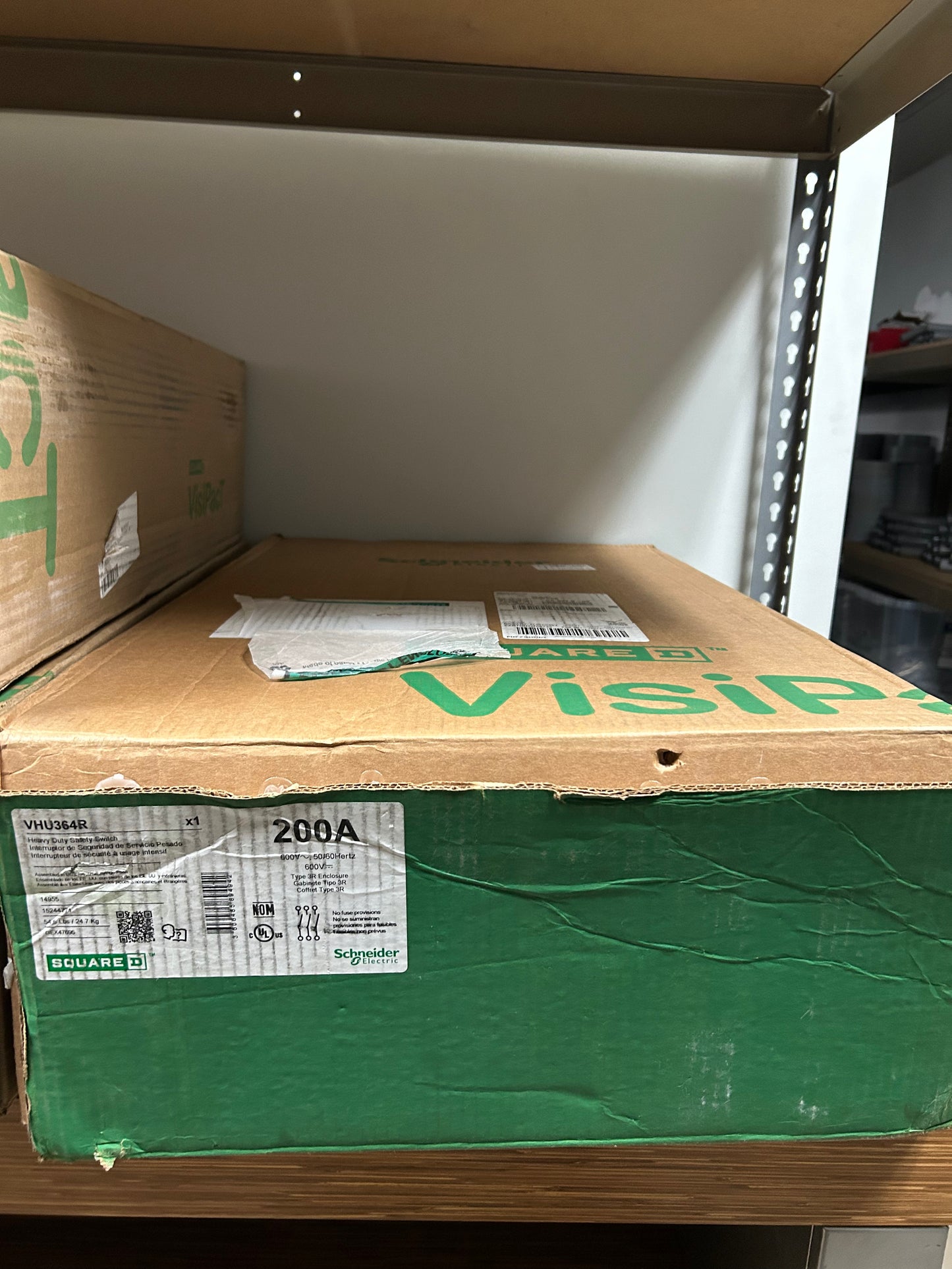 SquareD VHU364R Heavy Duty Safety Switch 200A 600V 50/60Hertz Type 3R