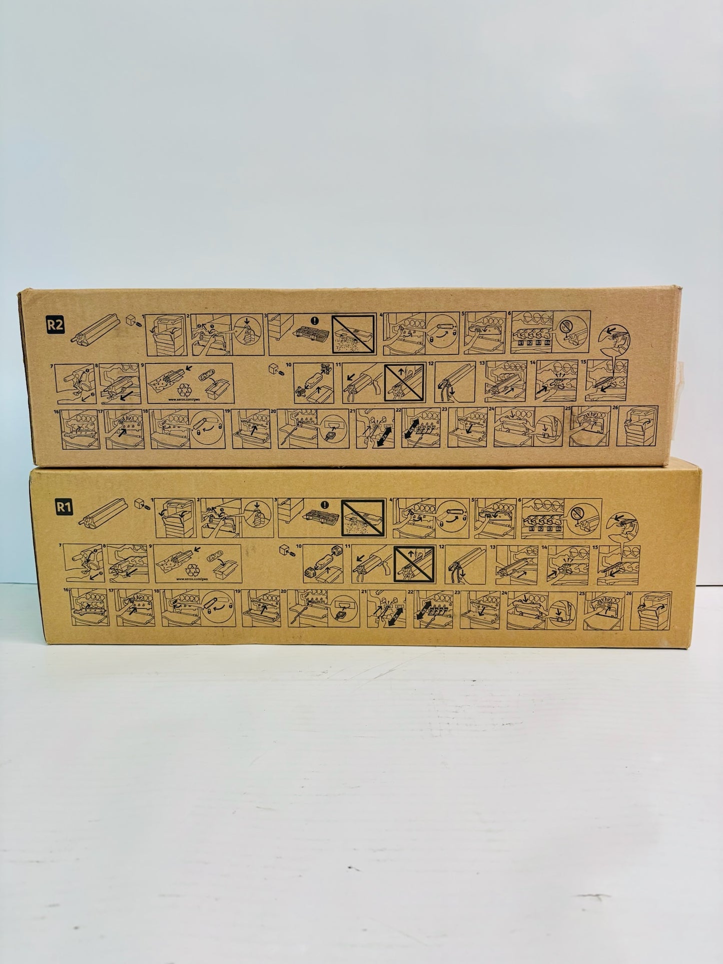 2 Genuine Xerox WorkCentre 7120, 7125 Cyan & Black Drum Unit 013R00657, 013R00660